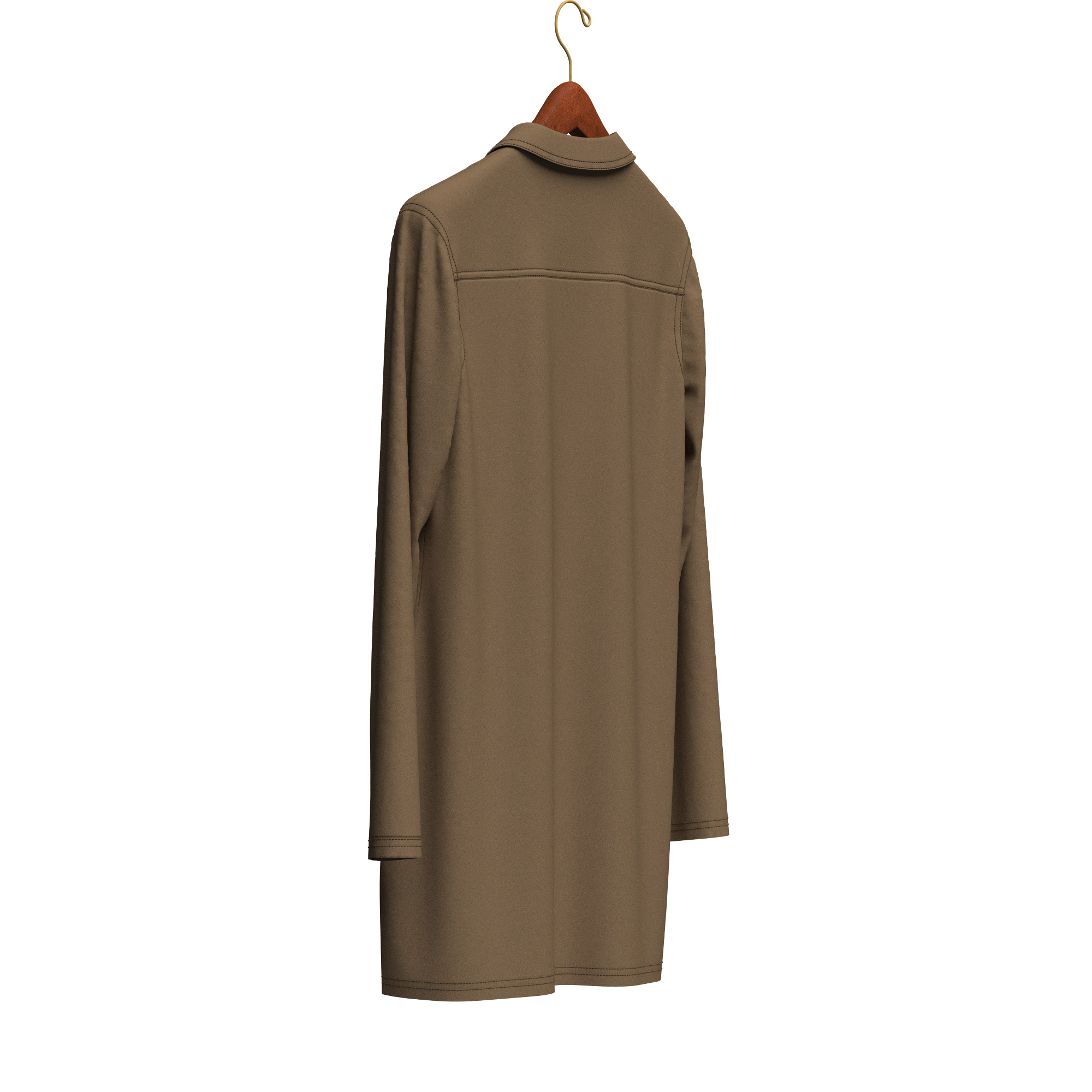 Female Denim Dress on Hanger 3D model_9