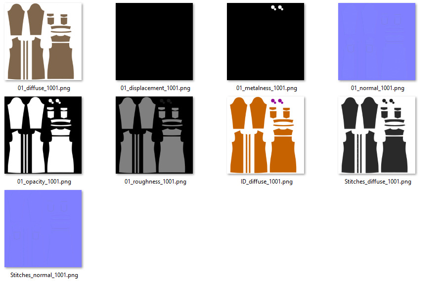 Female Denim Dress on Hanger 3D model_2