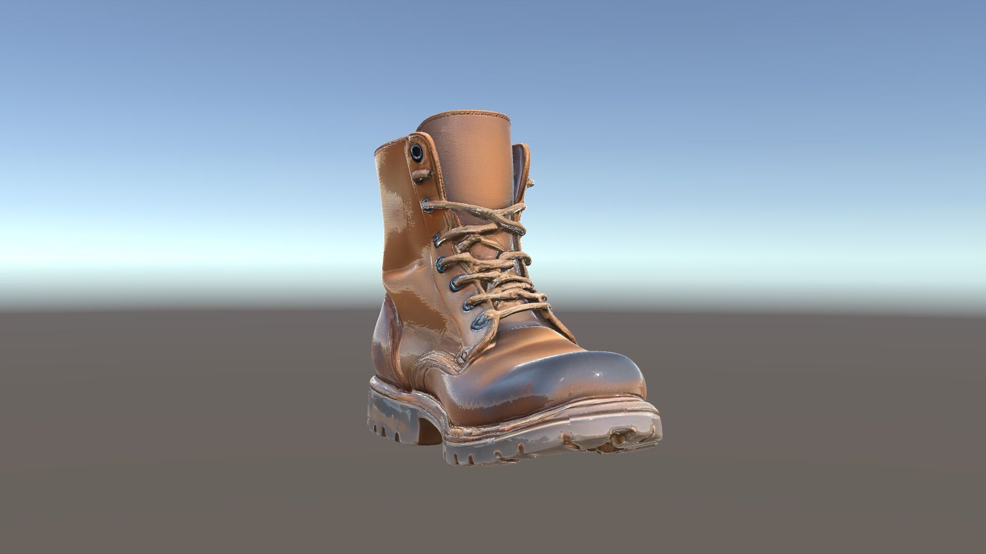 Realistic Leather Boot Model Pack Low-poly 3D model_5