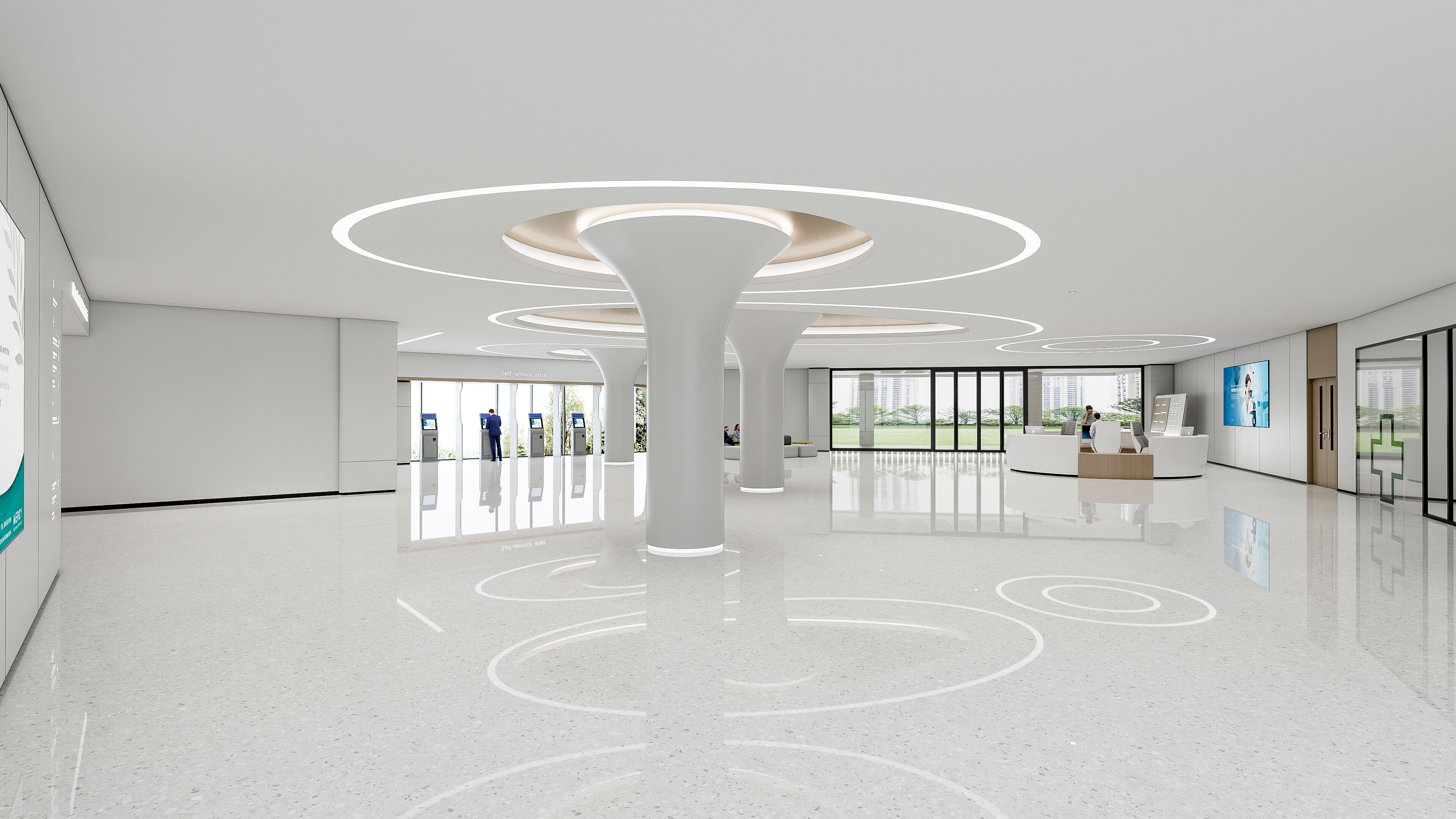 Hospital lobby reception hall 18 3D model_13