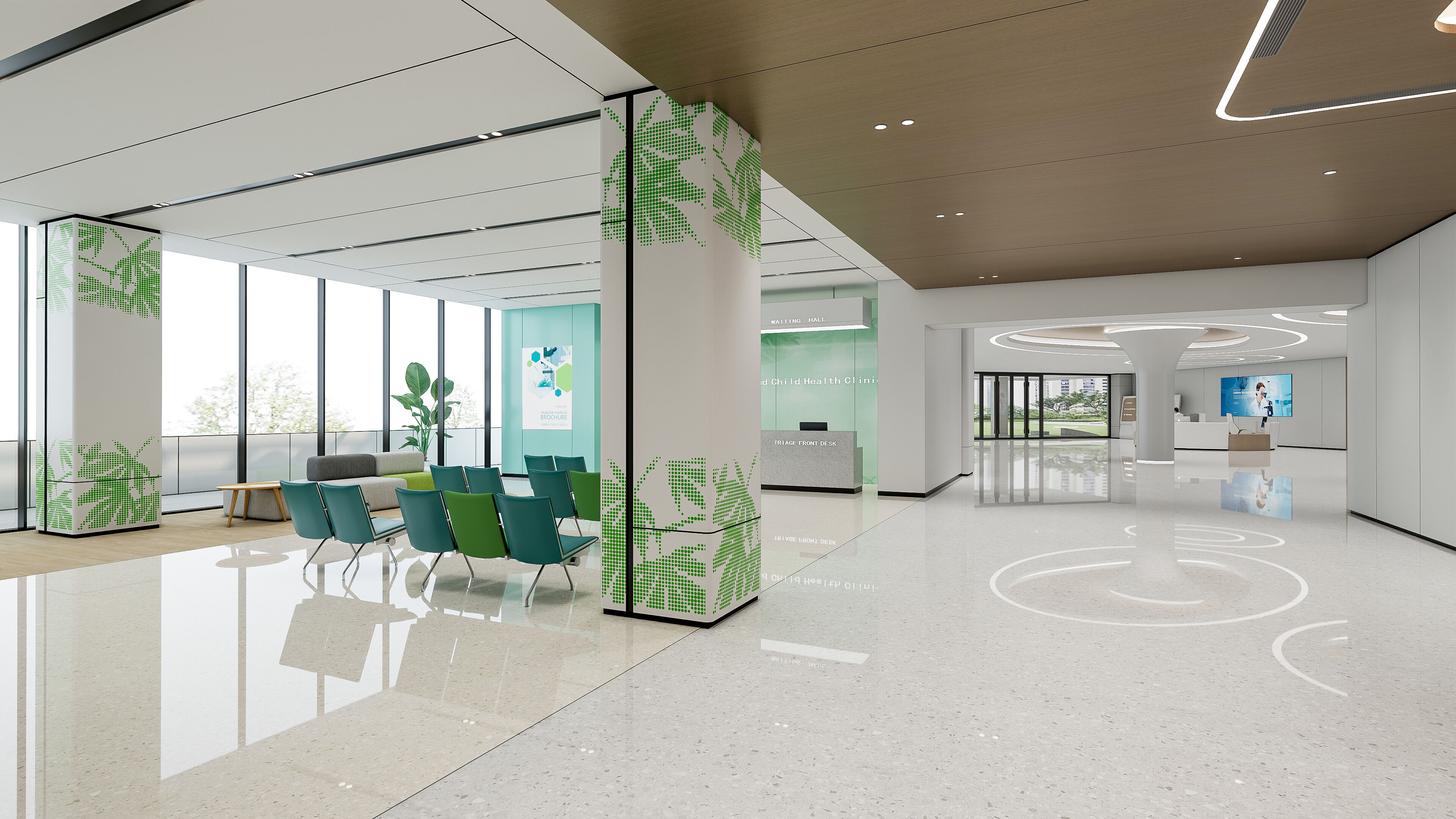 Hospital lobby reception hall 18 3D model_33