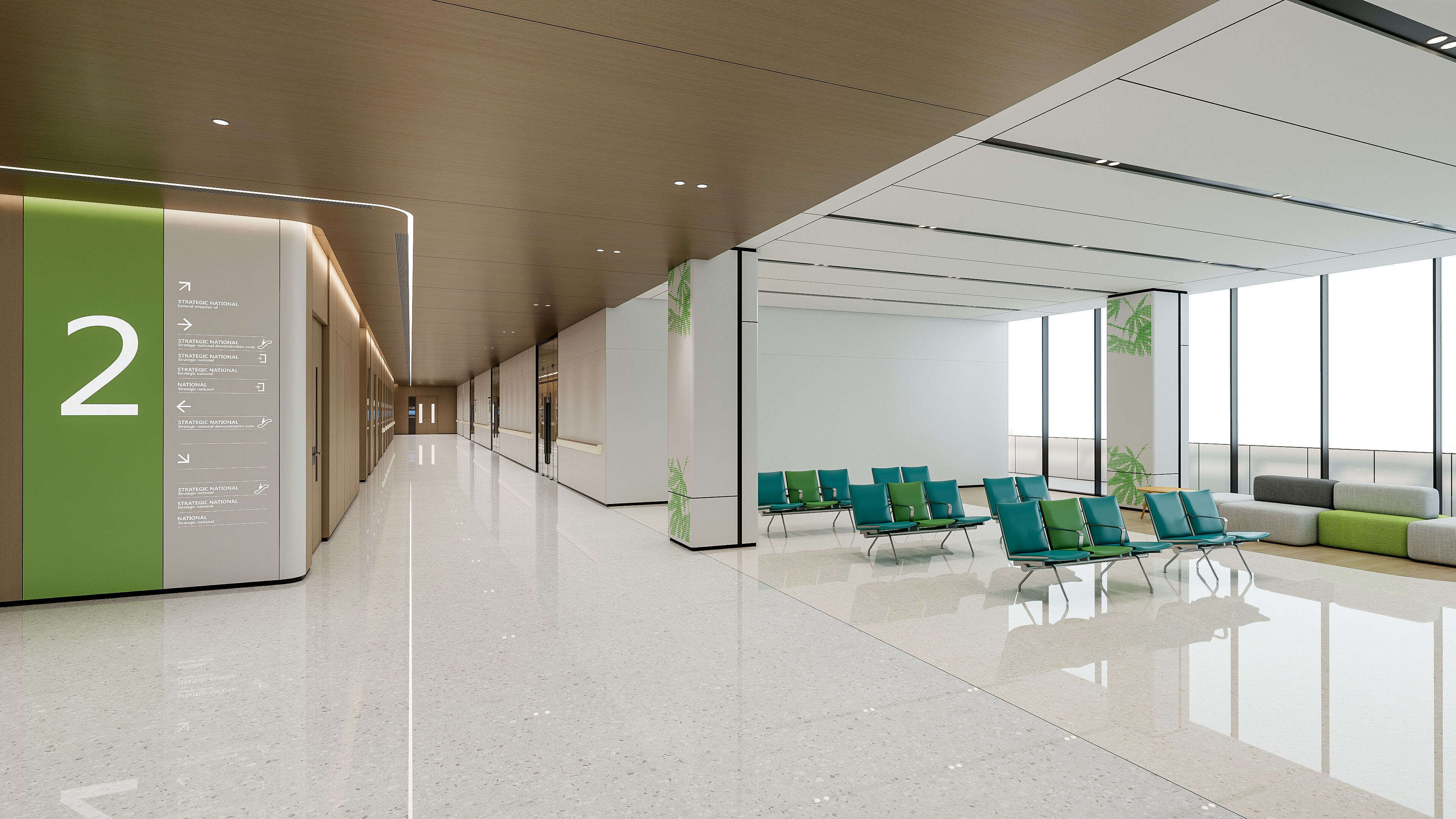 Hospital lobby reception hall 18 3D model_24