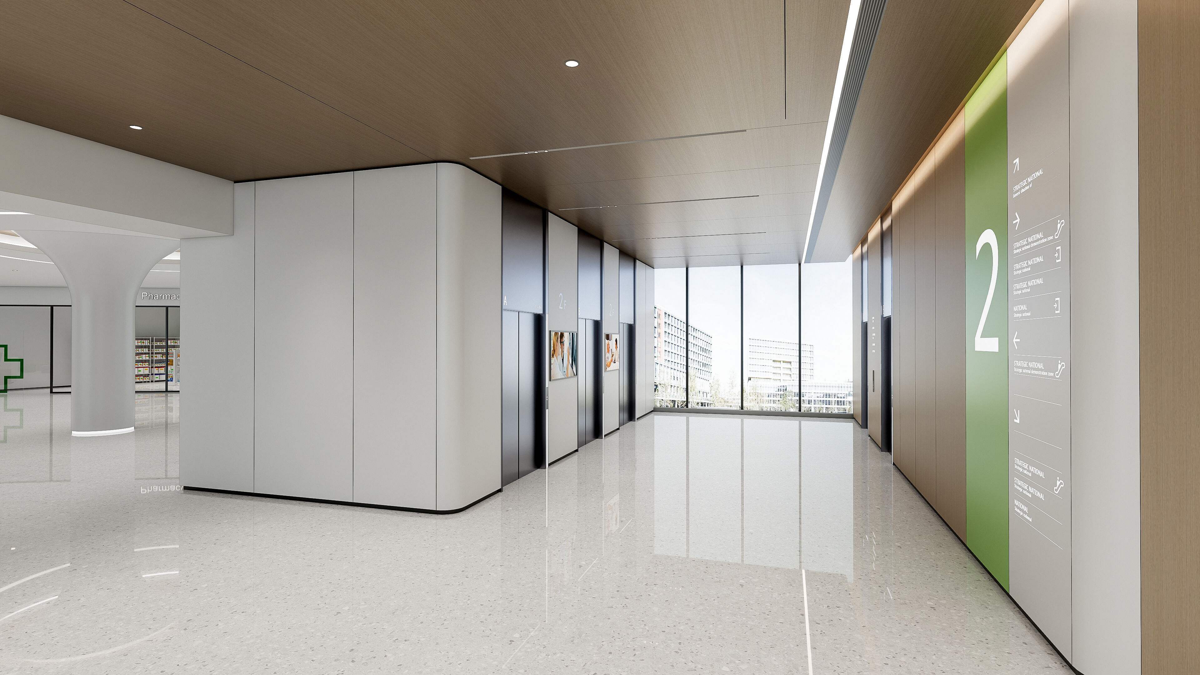 Hospital lobby reception hall 18 3D model_28