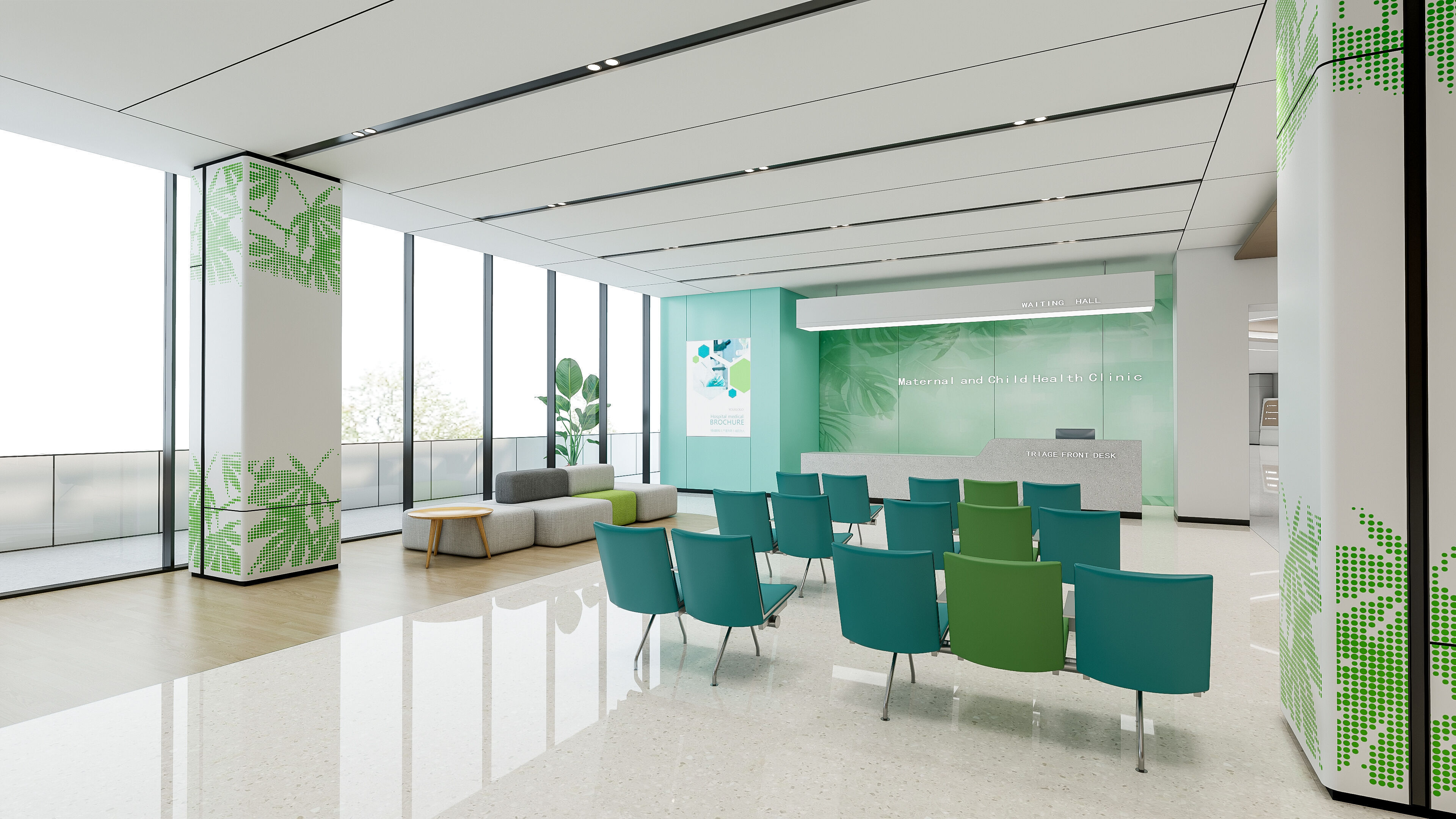 Hospital lobby reception hall 18 3D model_32