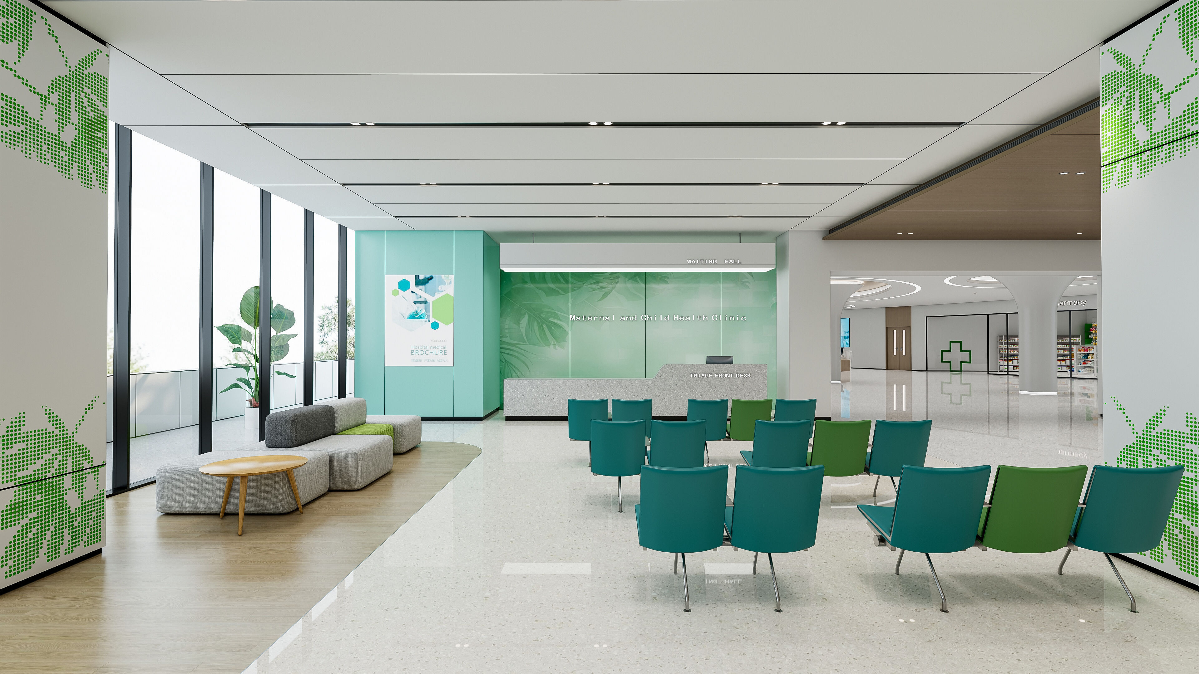 Hospital lobby reception hall 18 3D model_31