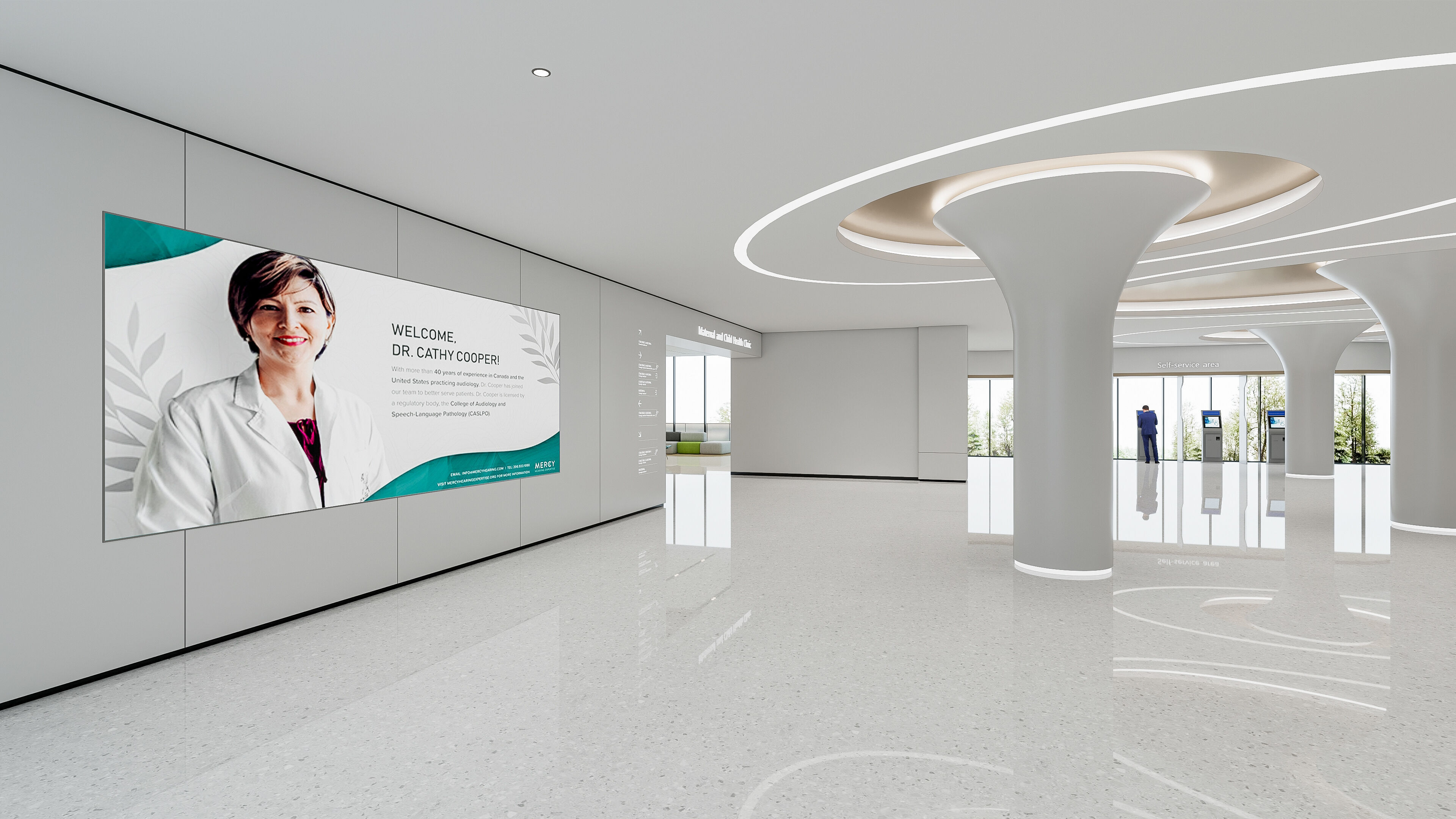 Hospital lobby reception hall 18 3D model_15