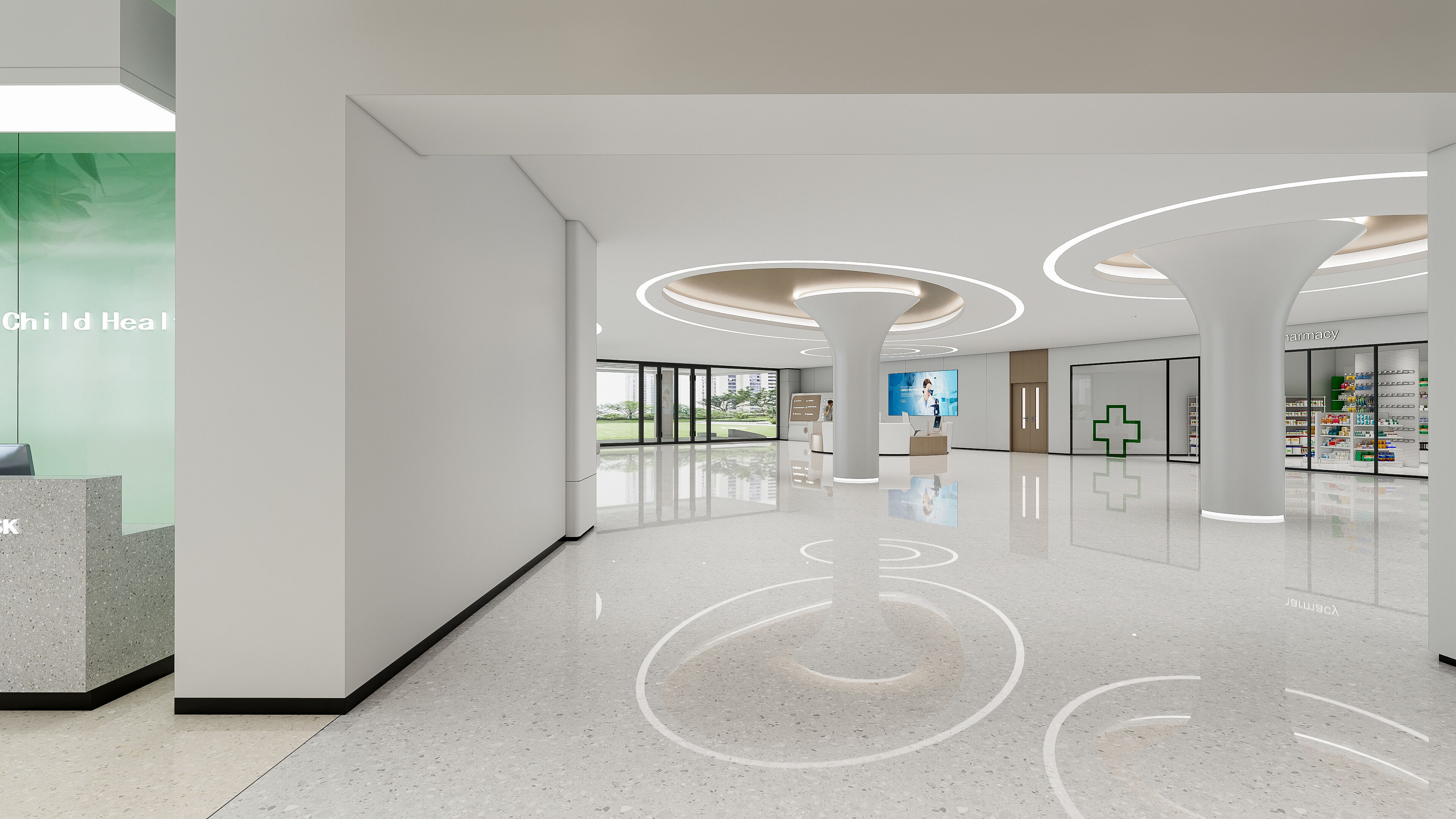 Hospital lobby reception hall 18 3D model_19