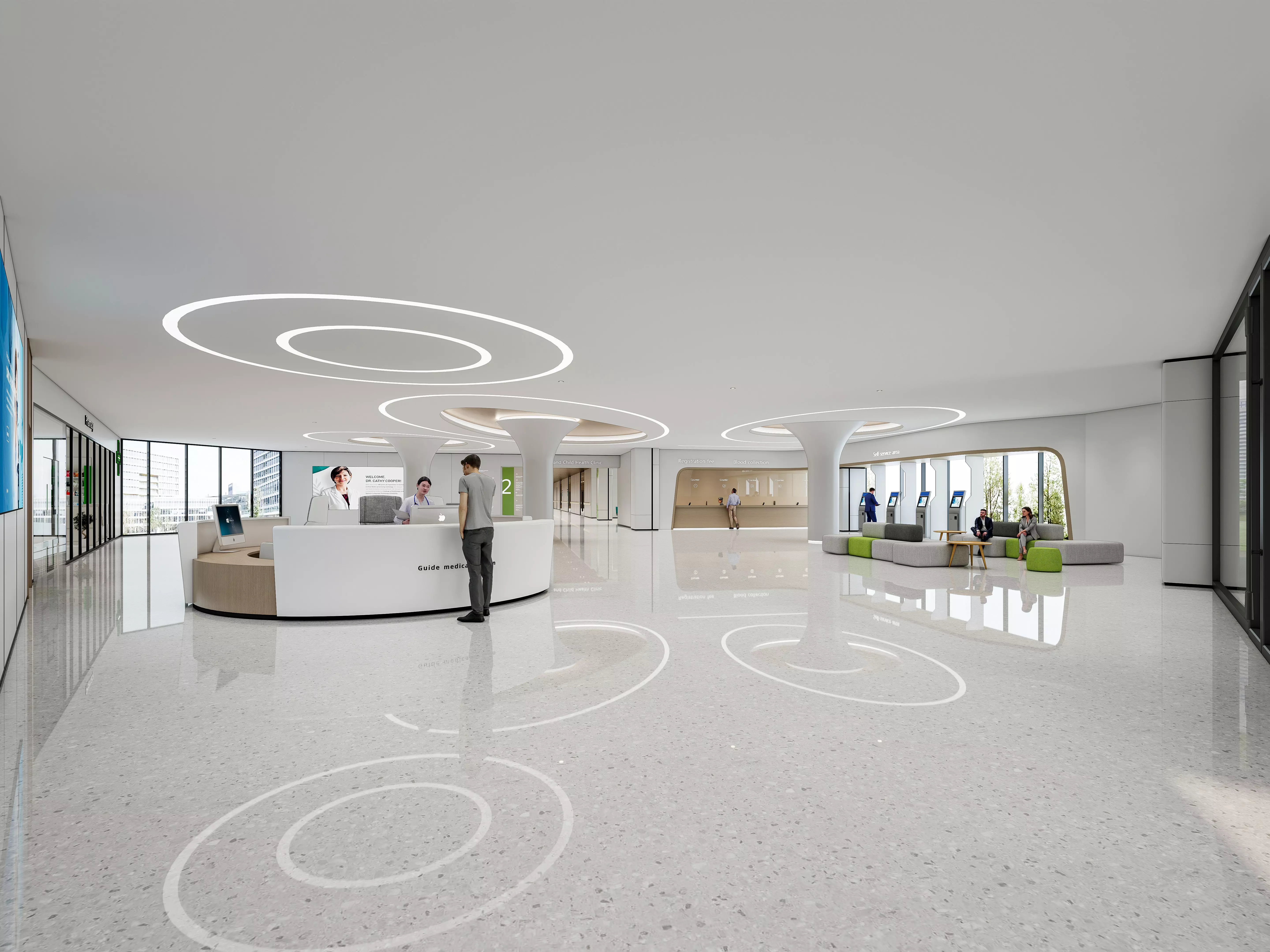 Hospital lobby reception hall 18 3D model_0