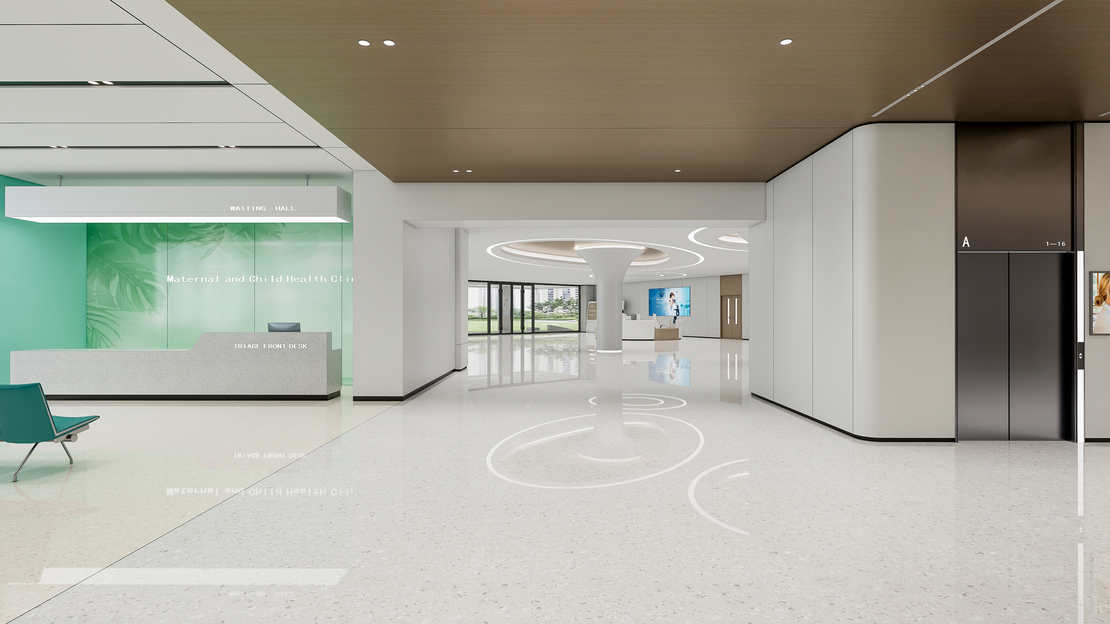 Hospital lobby reception hall 18 3D model_20