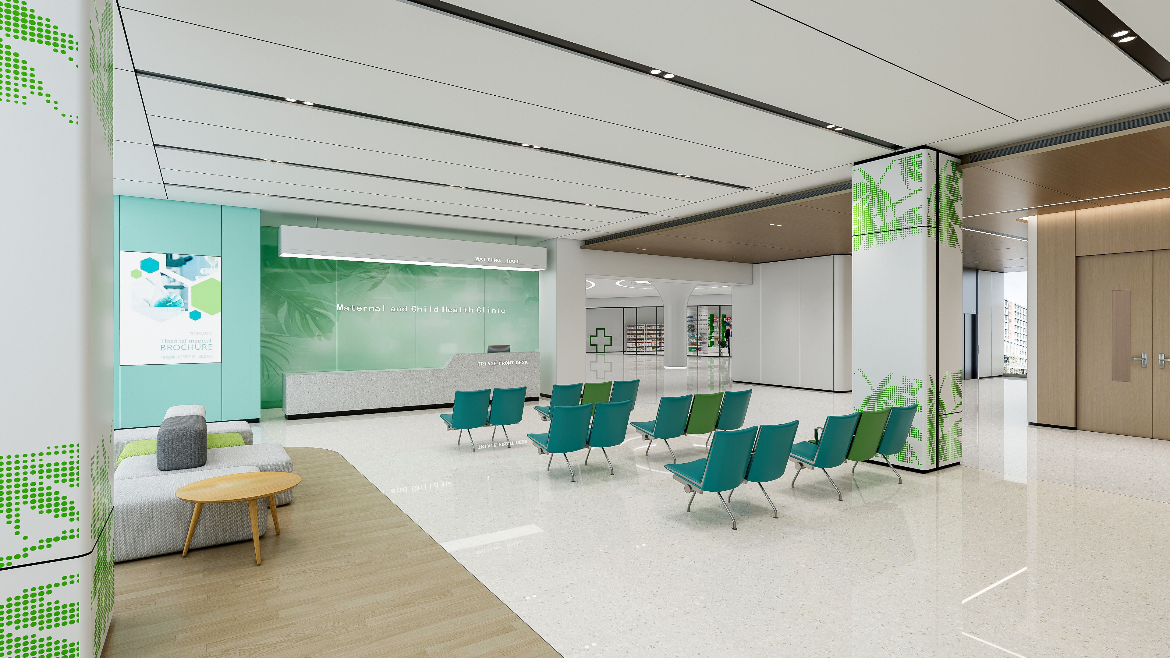 Hospital lobby reception hall 18 3D model_30