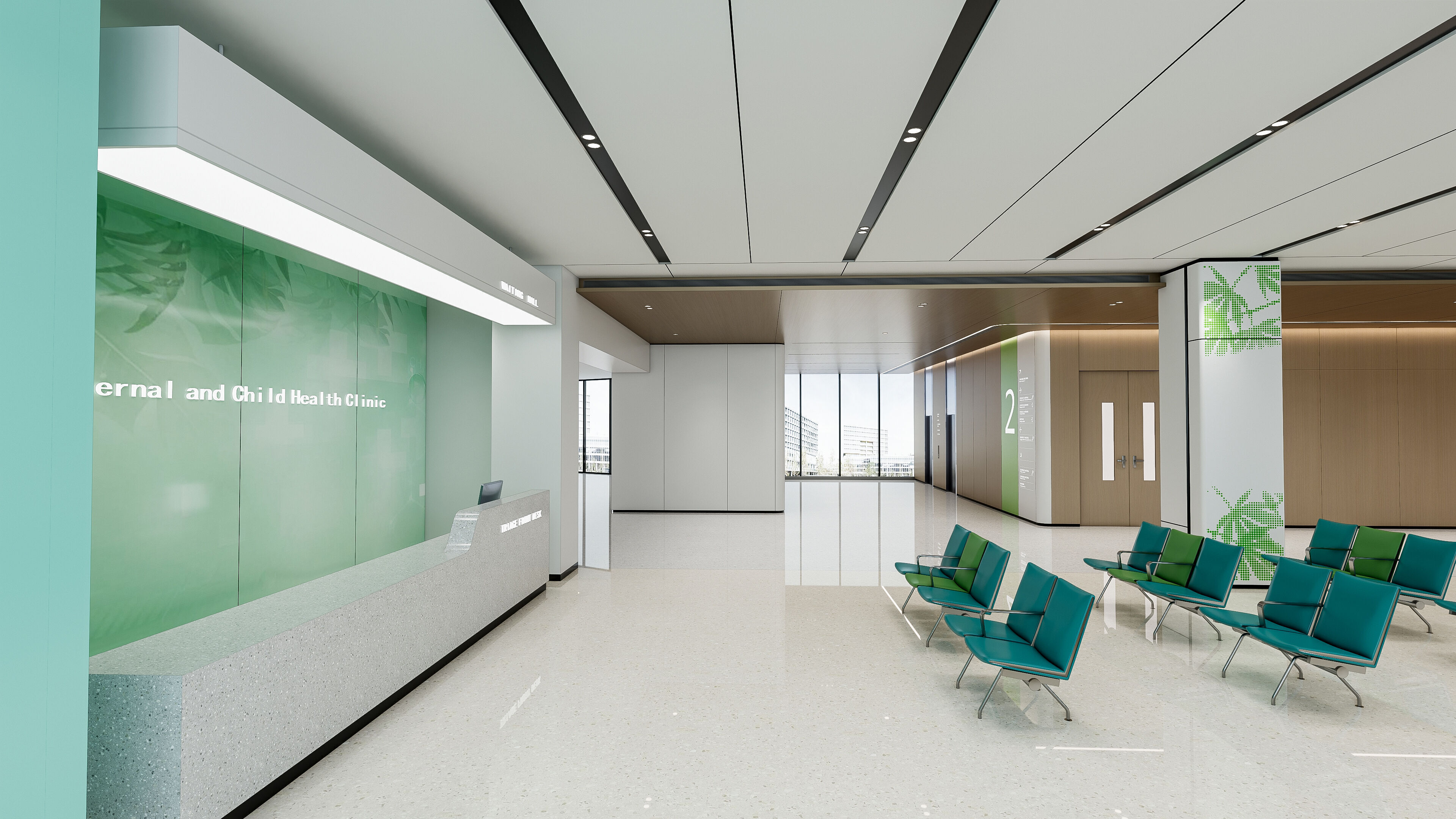 Hospital lobby reception hall 18 3D model_29