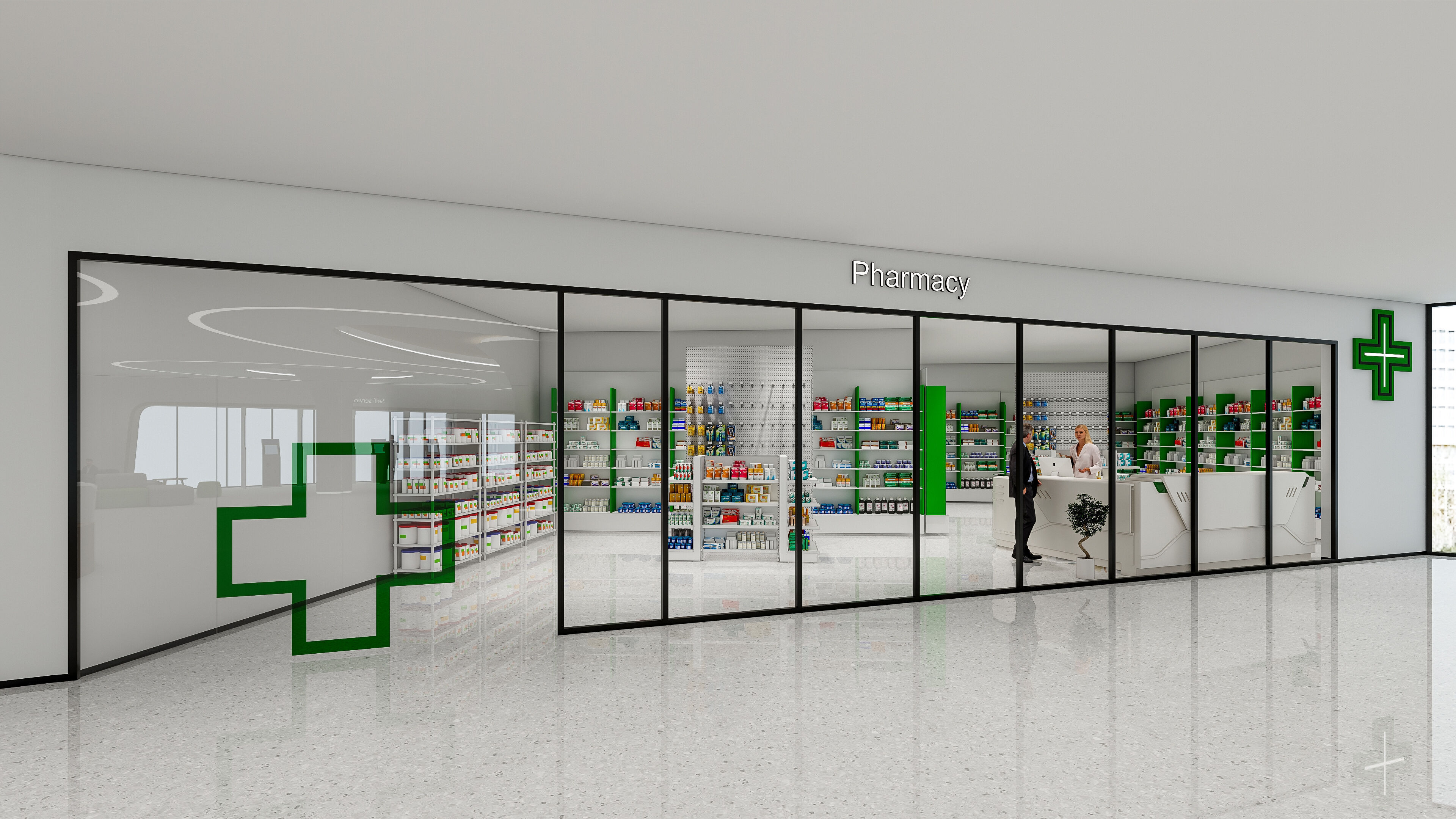 Hospital lobby reception hall 18 3D model_42