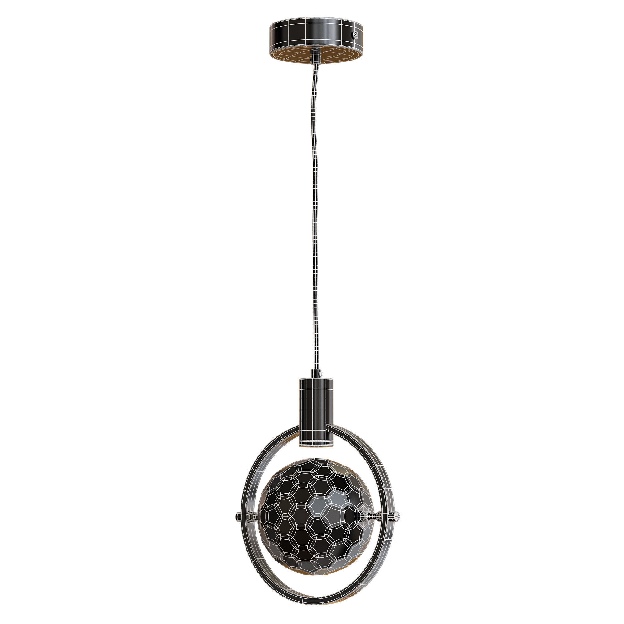 Hanging lamp GOLF Low-poly 3D model_3