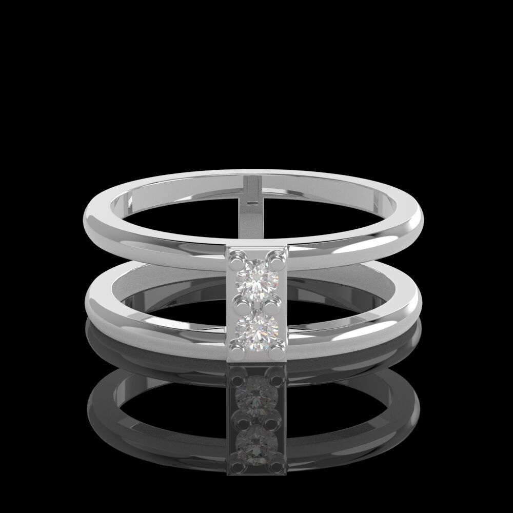 Double shank ring 3D print model_18