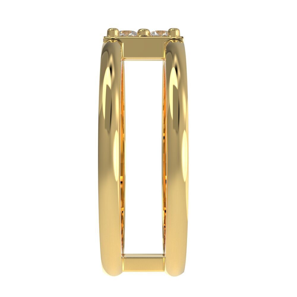 Double shank ring 3D print model_10