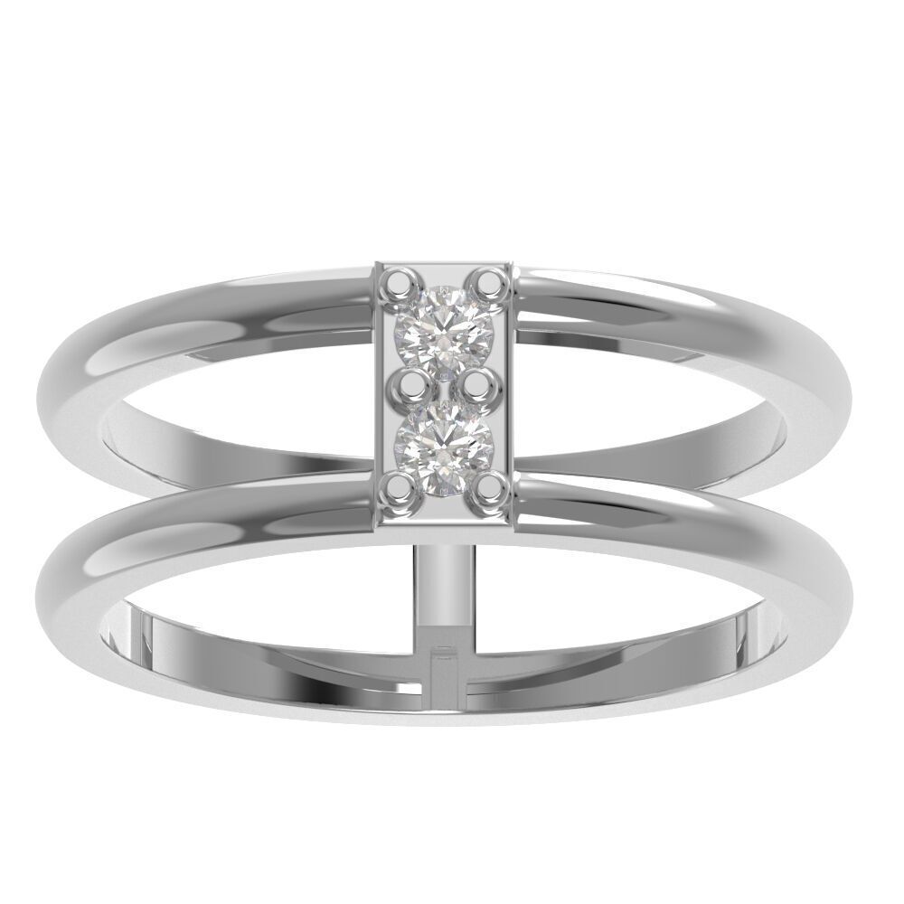 Double shank ring 3D print model_20