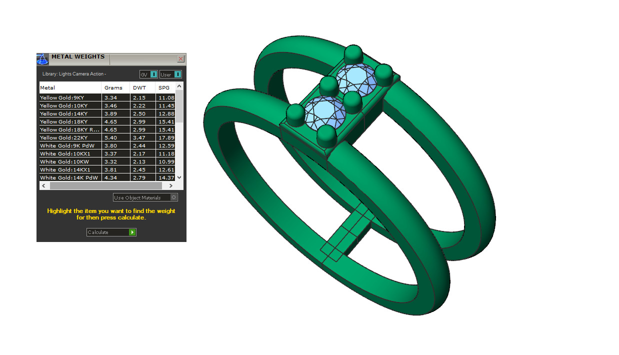 Double shank ring 3D print model_16