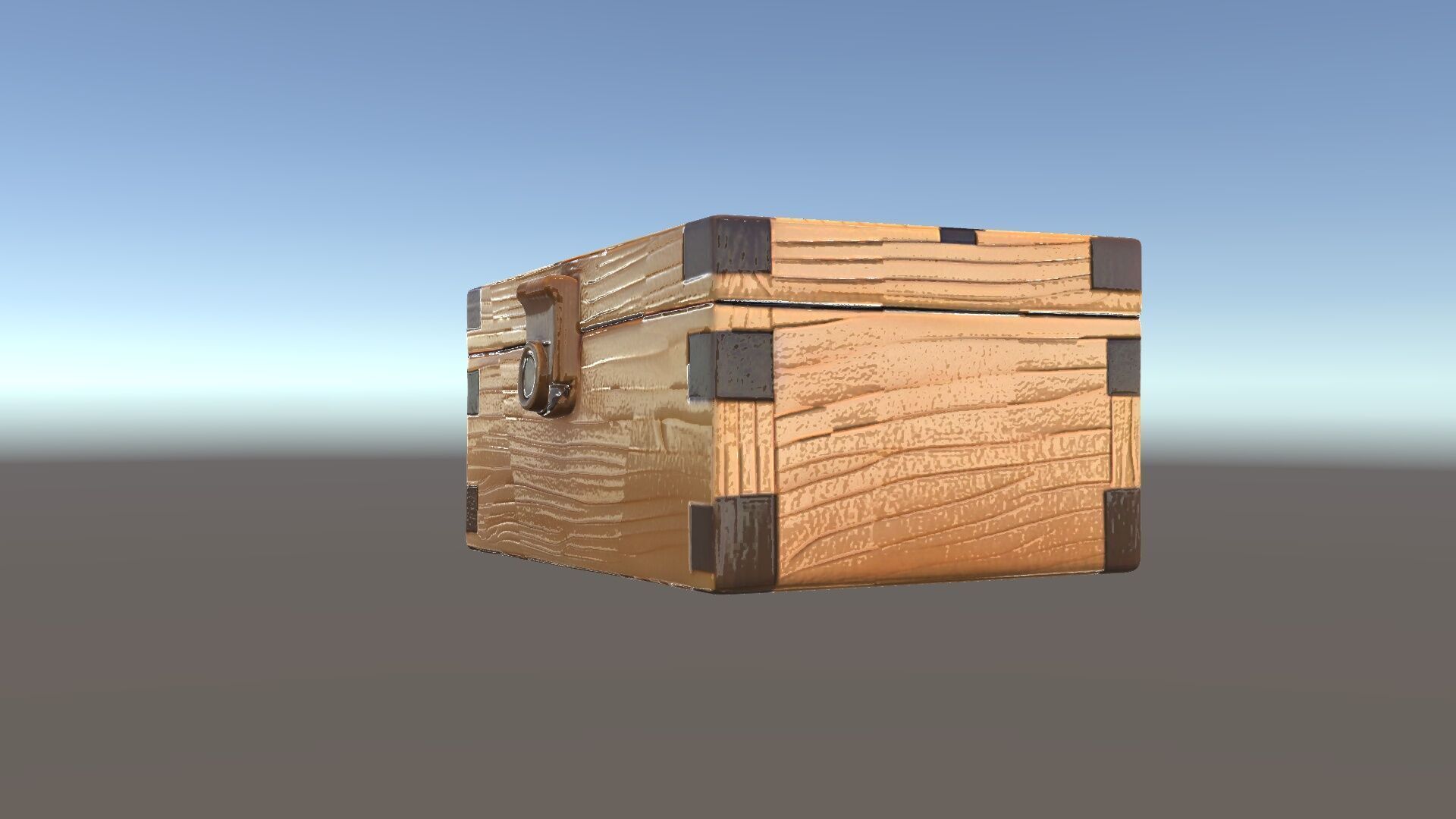 Wooden Treasure Box Model Pack Low-poly 3D model_5