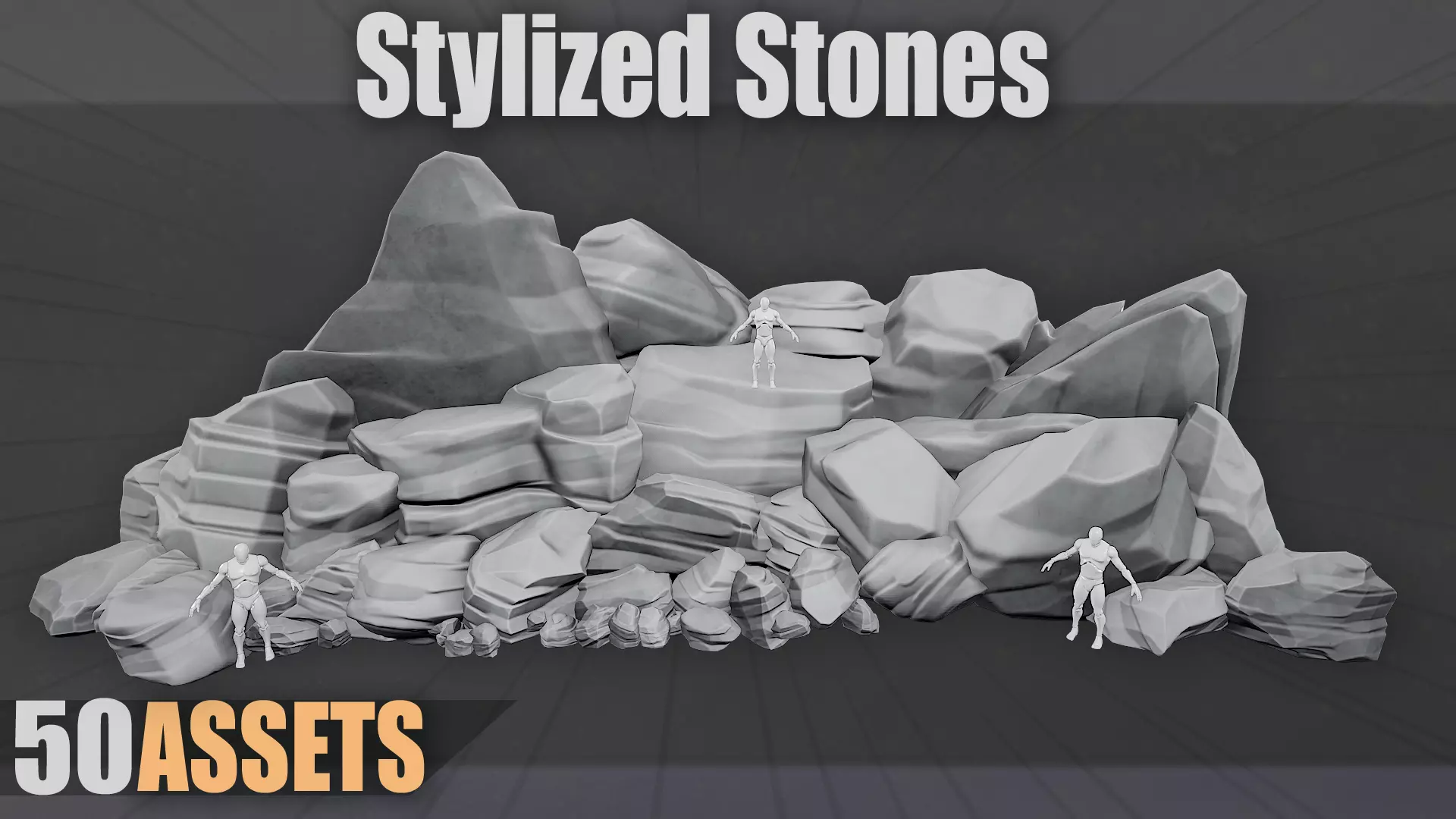 Roc Stone Low-poly 3D model_0