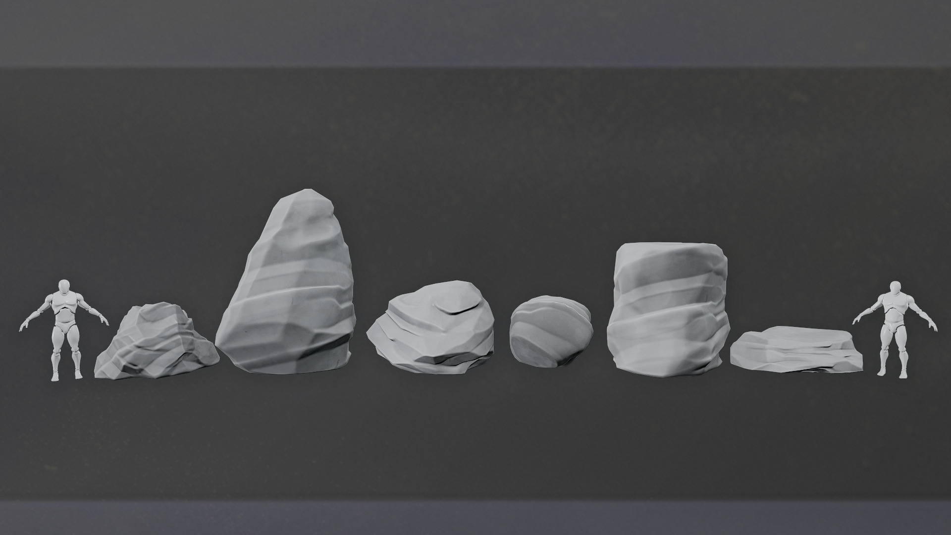Roc Stone Low-poly 3D model_13