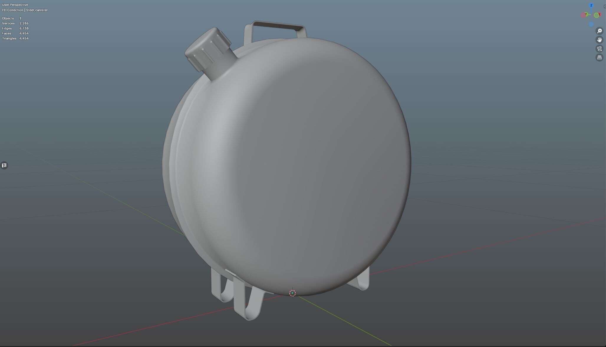 Old Soviet fuel canister Low-poly 3D model_19