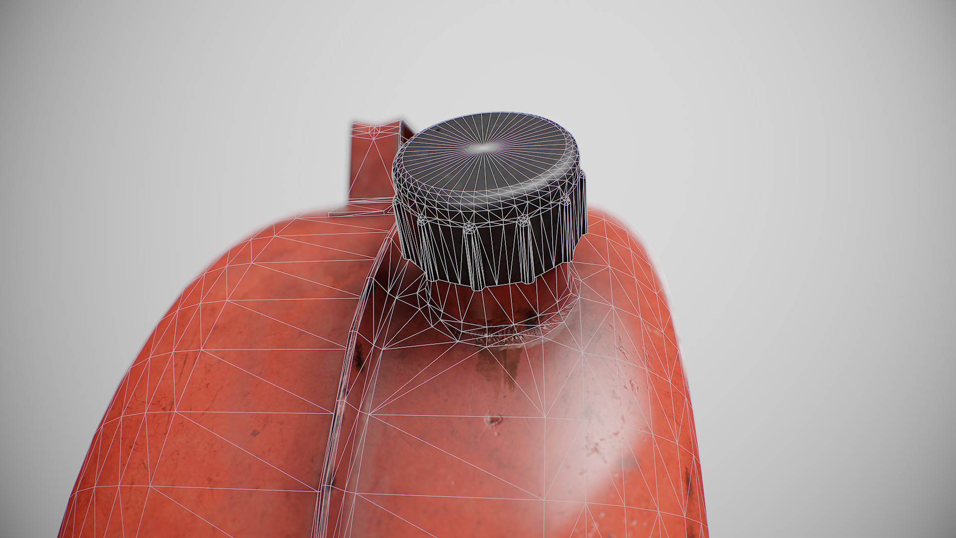 Old Soviet fuel canister Low-poly 3D model_16
