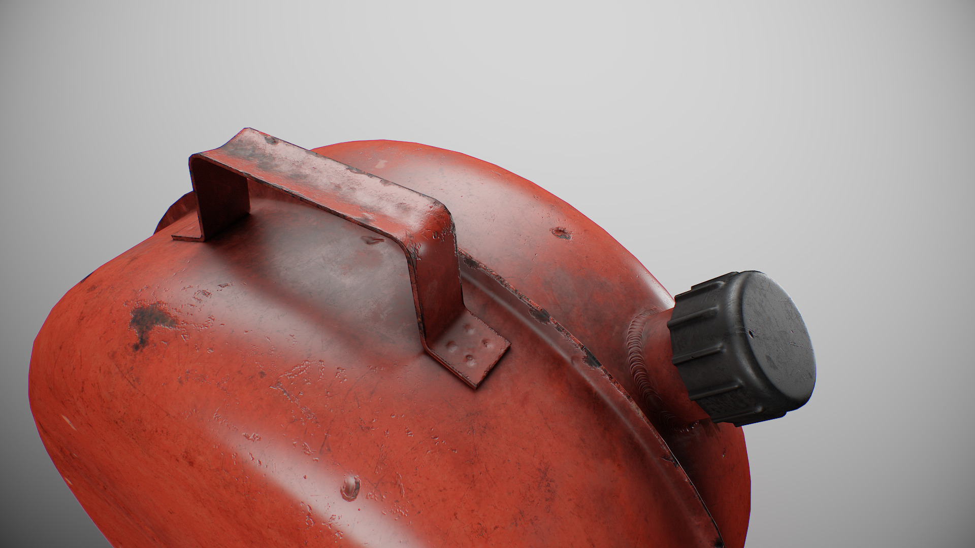 Old Soviet fuel canister Low-poly 3D model_11