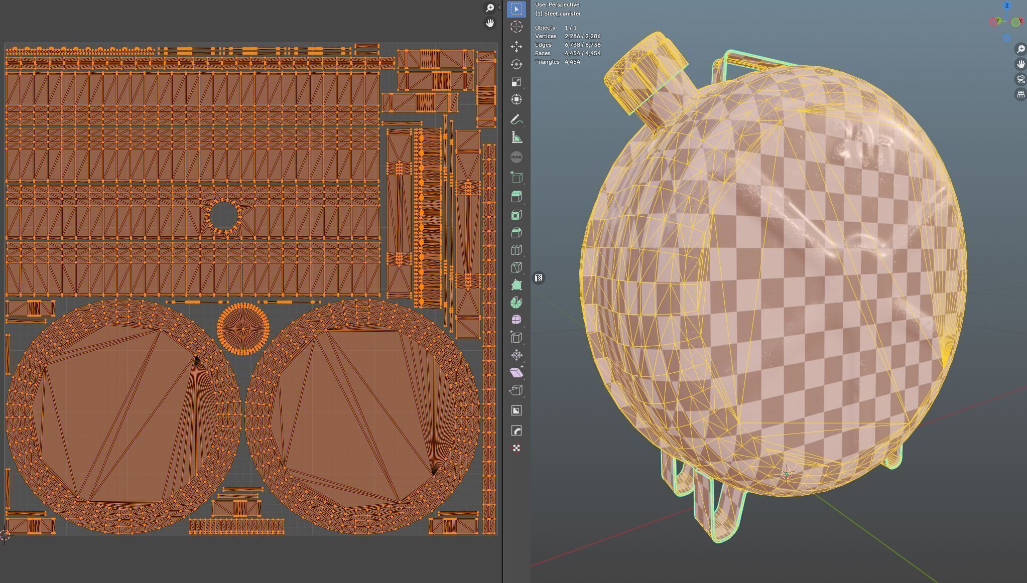 Old Soviet fuel canister Low-poly 3D model_22