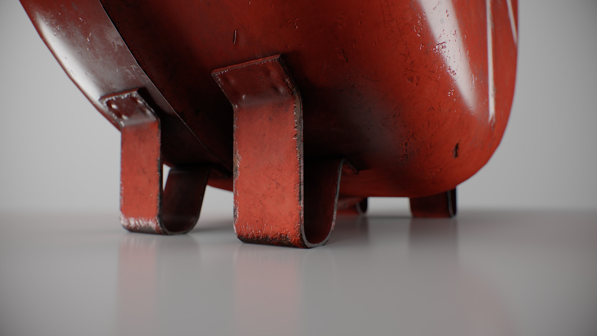 Old Soviet fuel canister Low-poly 3D model_17