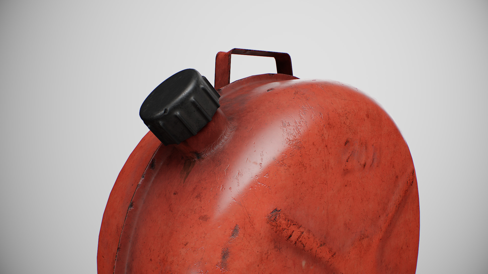 Old Soviet fuel canister Low-poly 3D model_10
