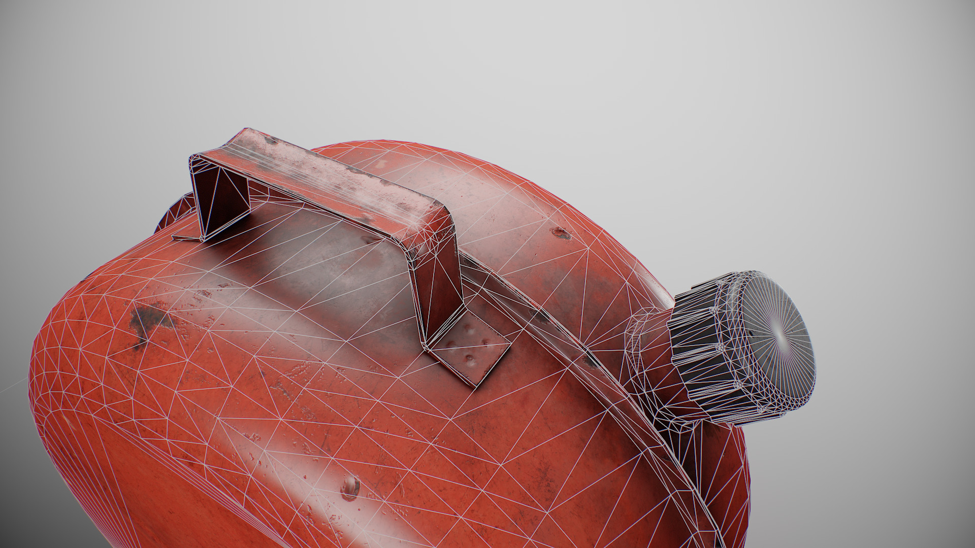 Old Soviet fuel canister Low-poly 3D model_12