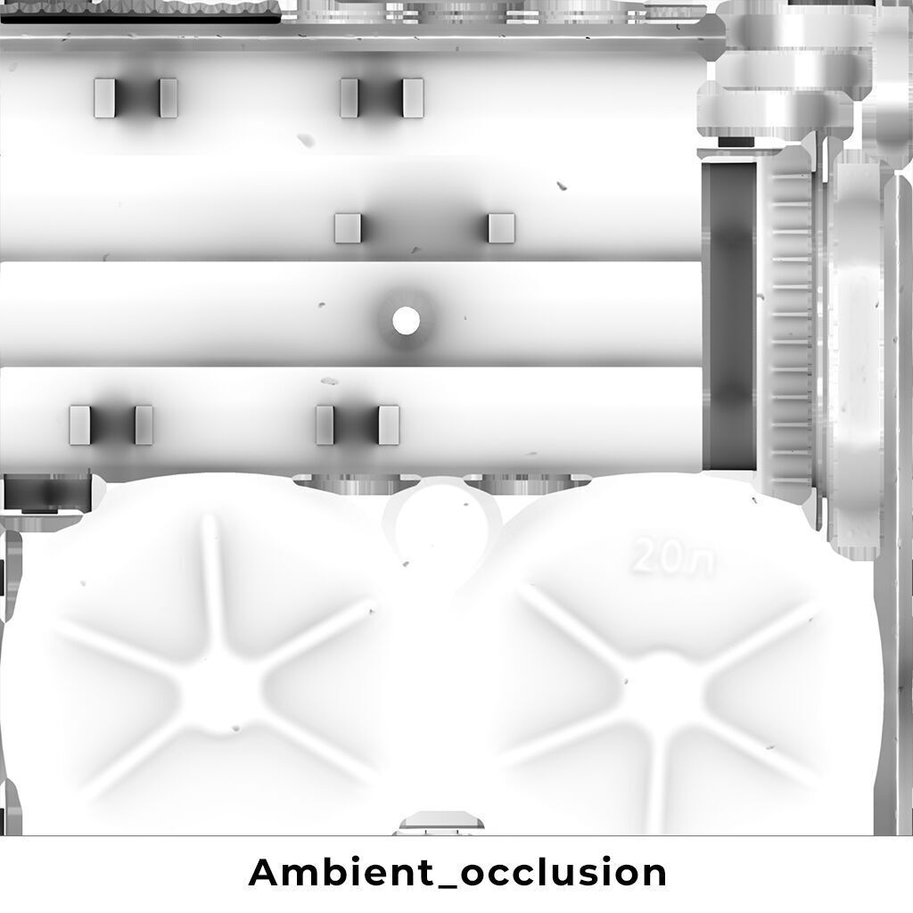 Old Soviet fuel canister Low-poly 3D model_24