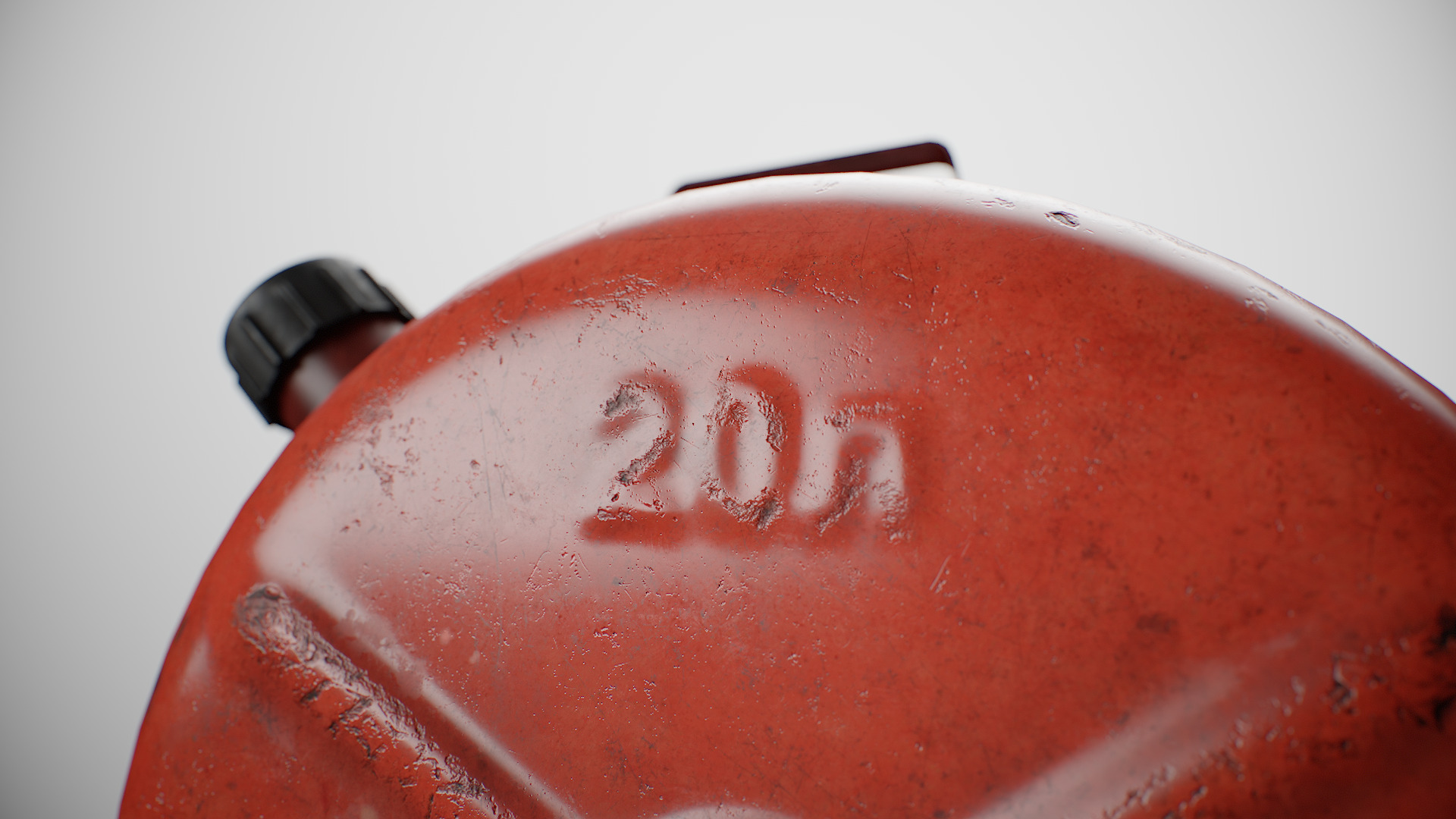 Old Soviet fuel canister Low-poly 3D model_14