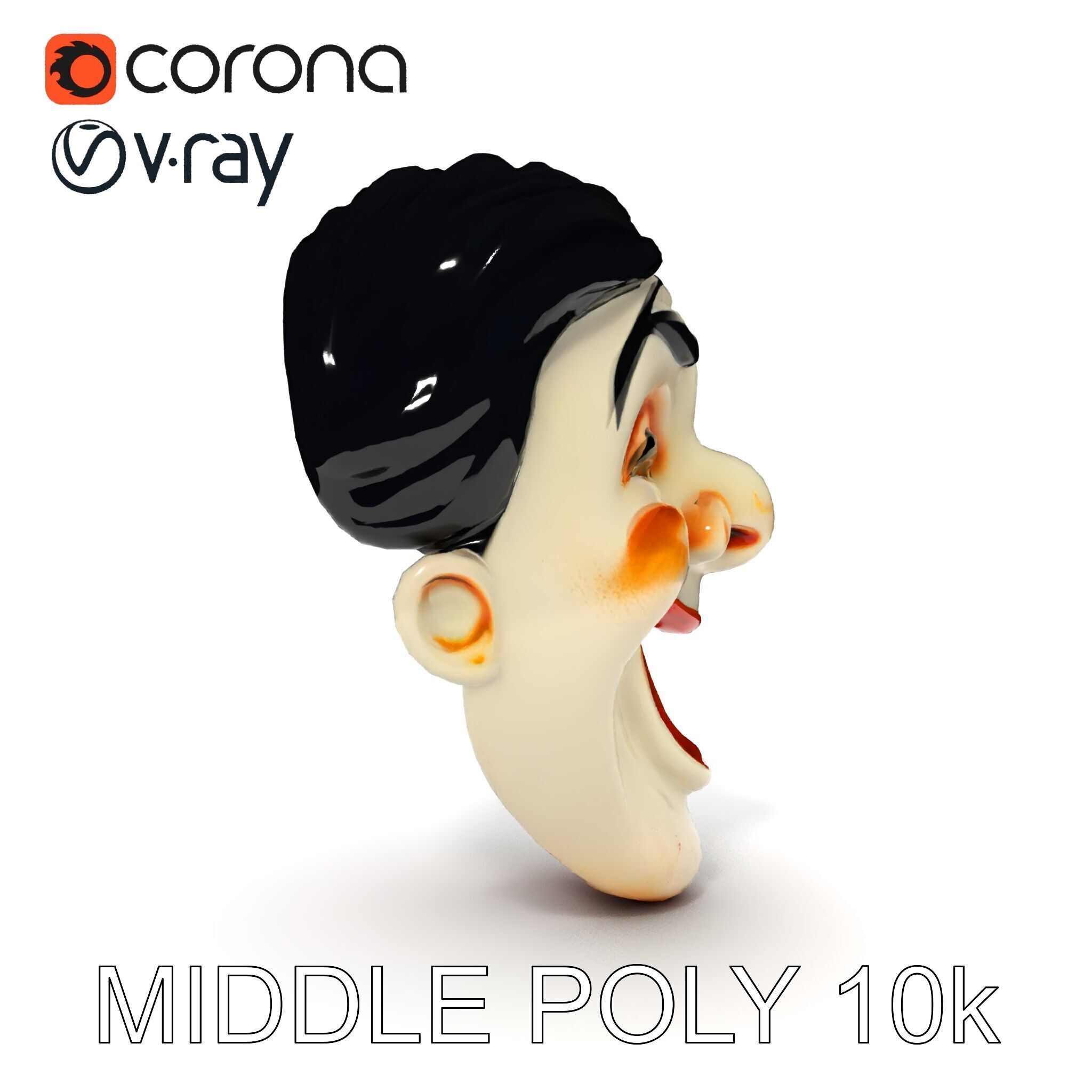 Expressive Clown Mask D Model Pack Low-poly 3D model_26