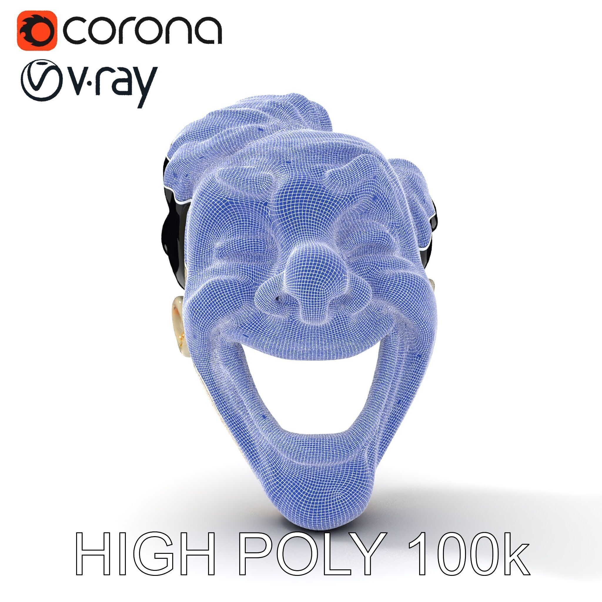 Expressive Clown Mask D Model Pack Low-poly 3D model_8
