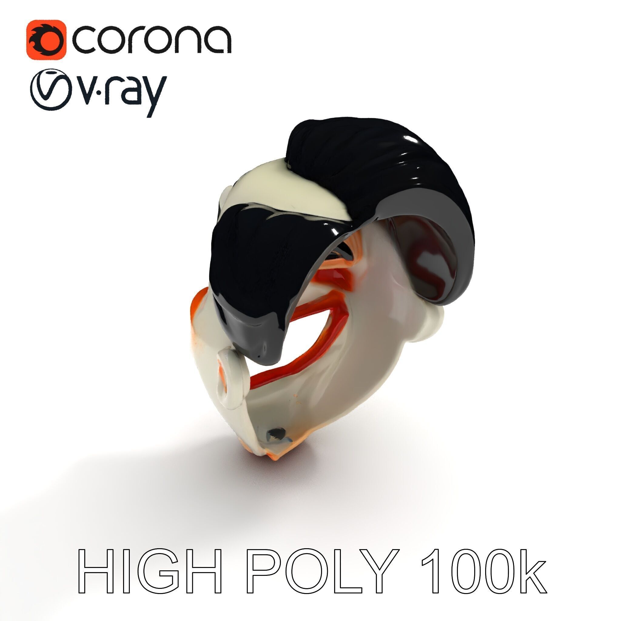 Expressive Clown Mask D Model Pack Low-poly 3D model_17
