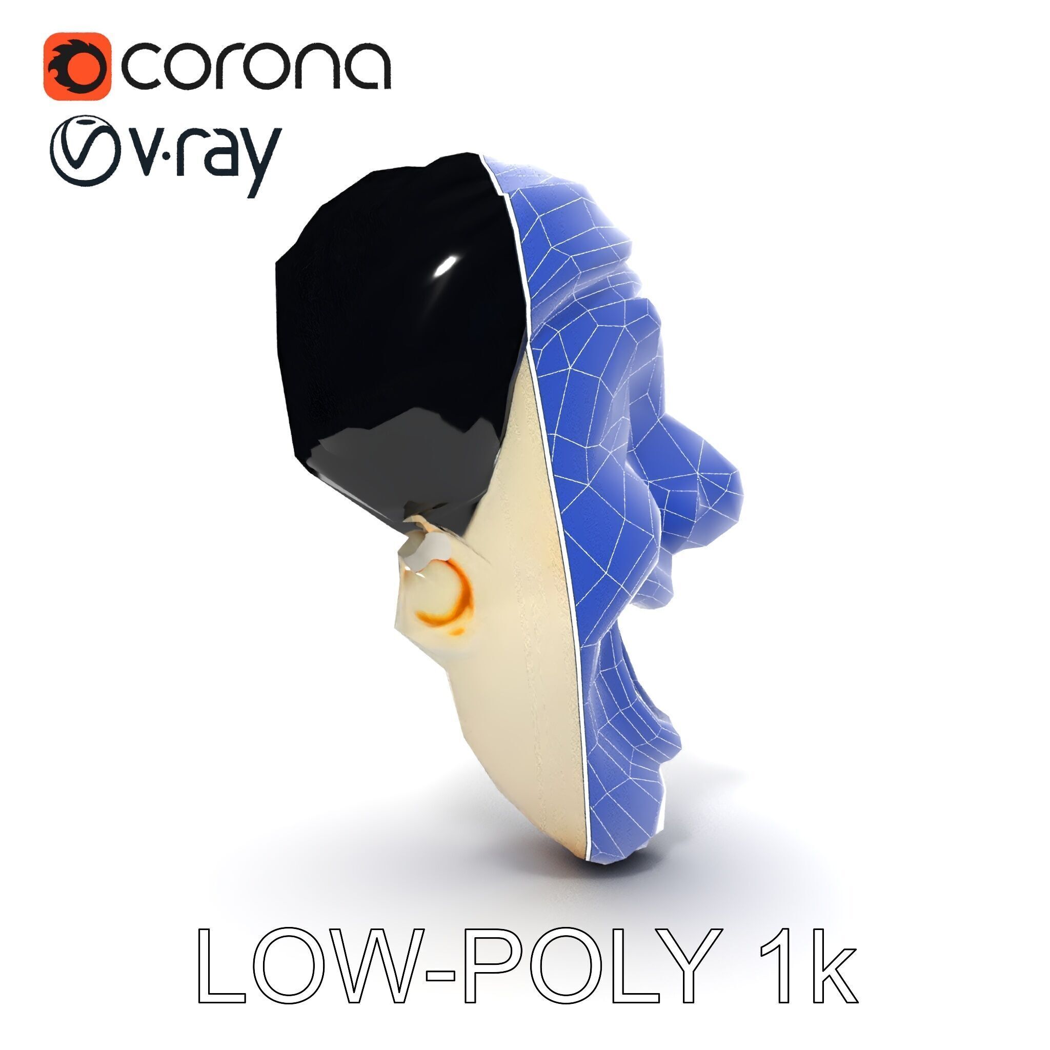 Expressive Clown Mask D Model Pack Low-poly 3D model_22