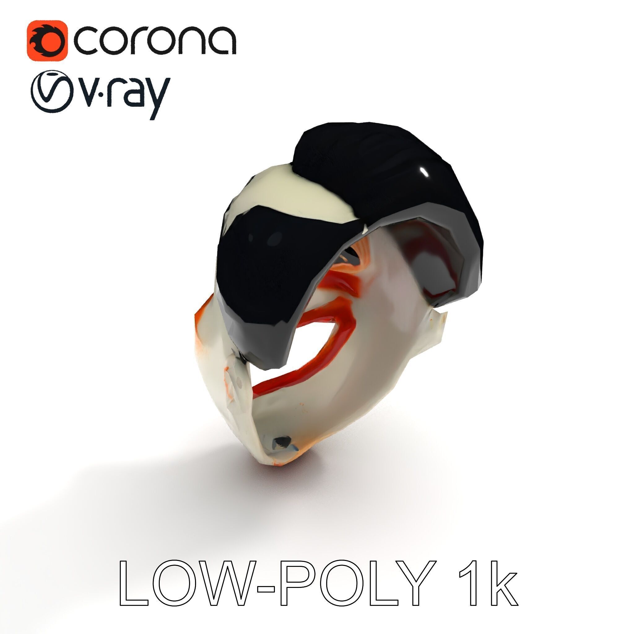 Expressive Clown Mask D Model Pack Low-poly 3D model_35