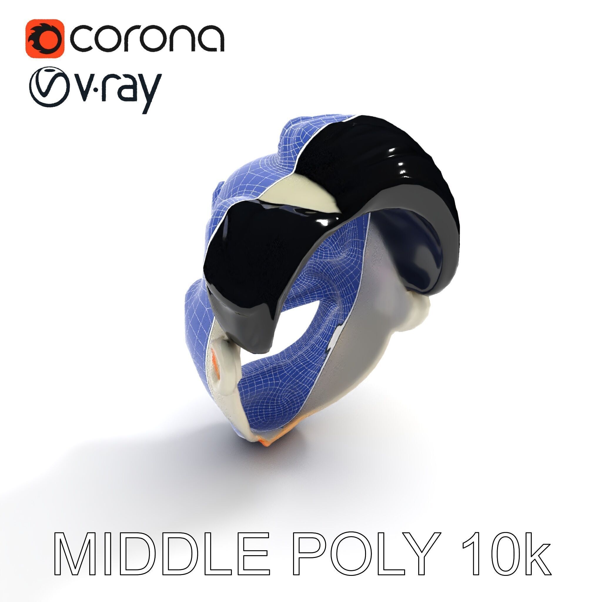 Expressive Clown Mask D Model Pack Low-poly 3D model_12