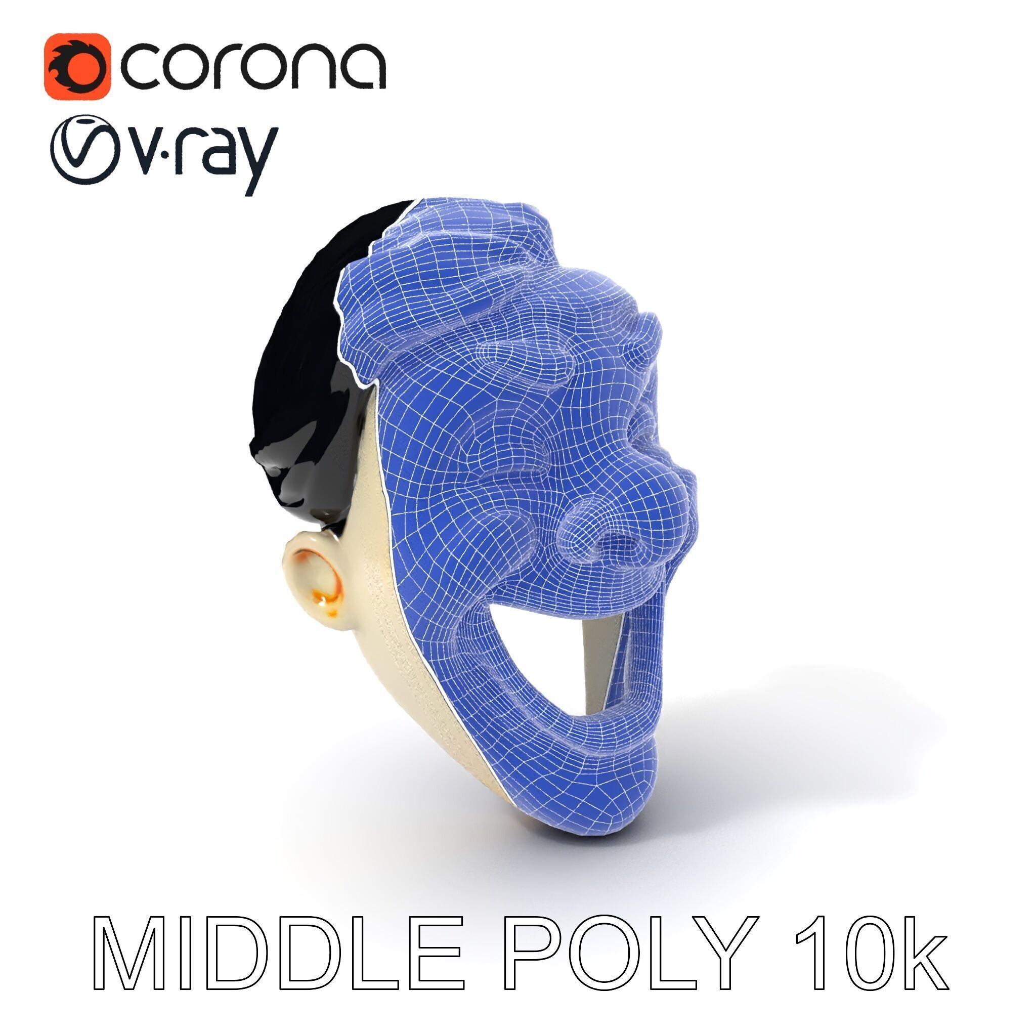 Expressive Clown Mask D Model Pack Low-poly 3D model_18