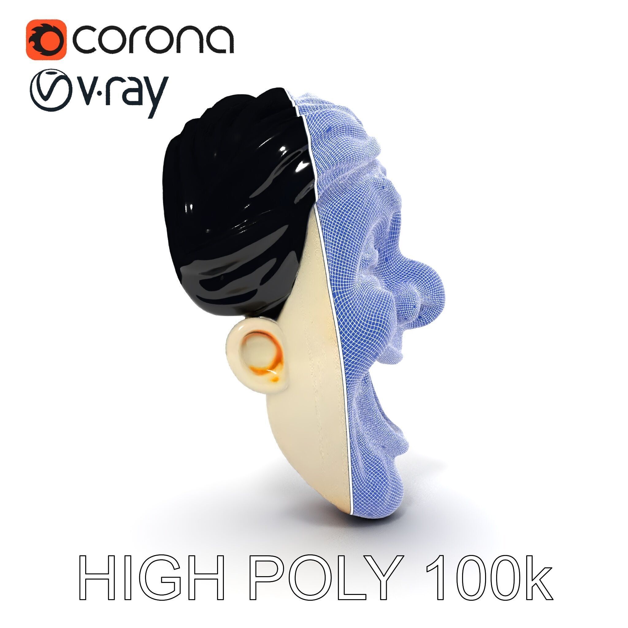 Expressive Clown Mask D Model Pack Low-poly 3D model_11