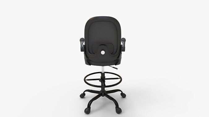 KERDOM Drafting Chair 3D model 4