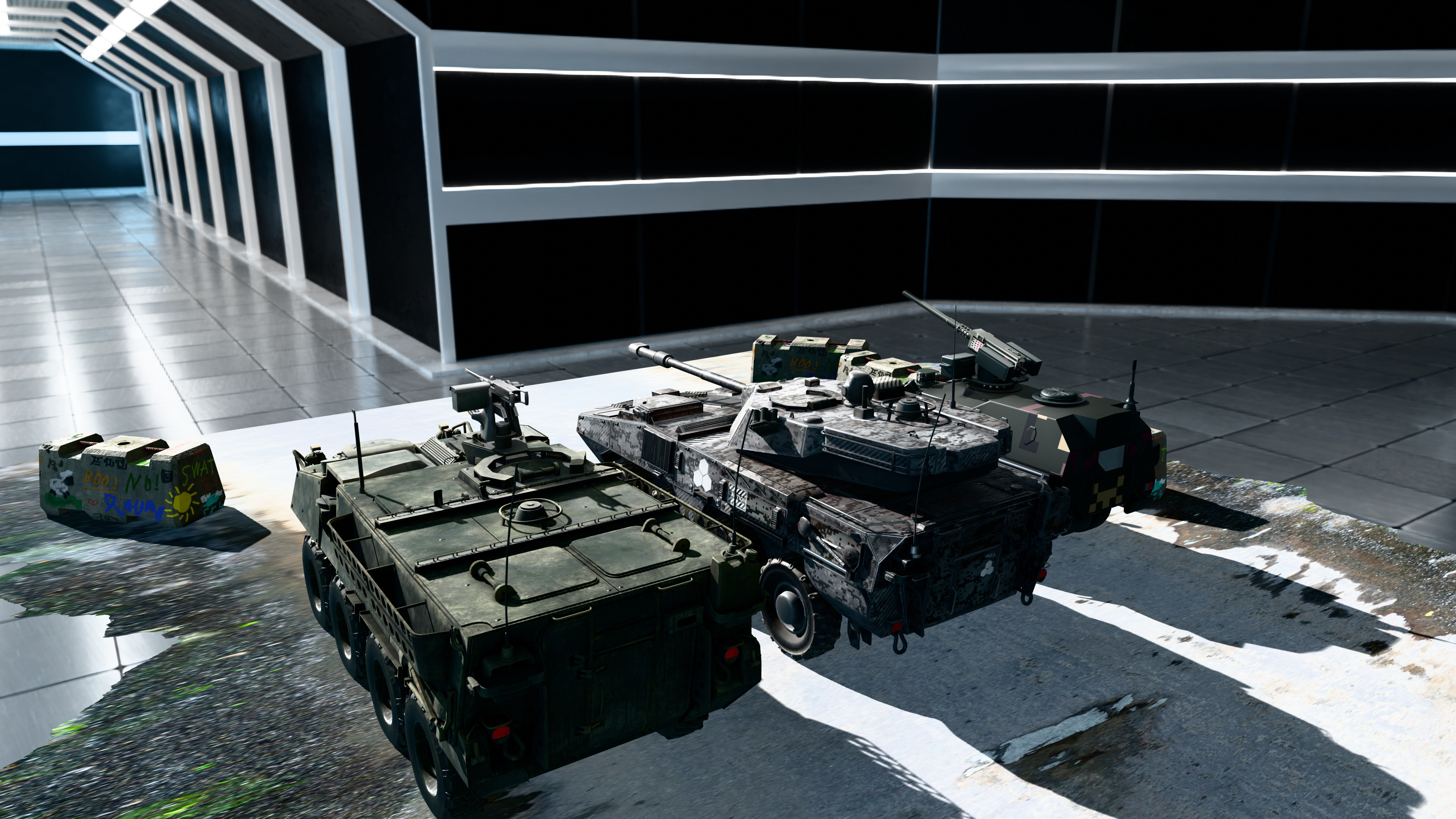 Military Vehicles Pack Tank 2 Armored Cars Game Ready 3D Models Low-poly 3D model_4