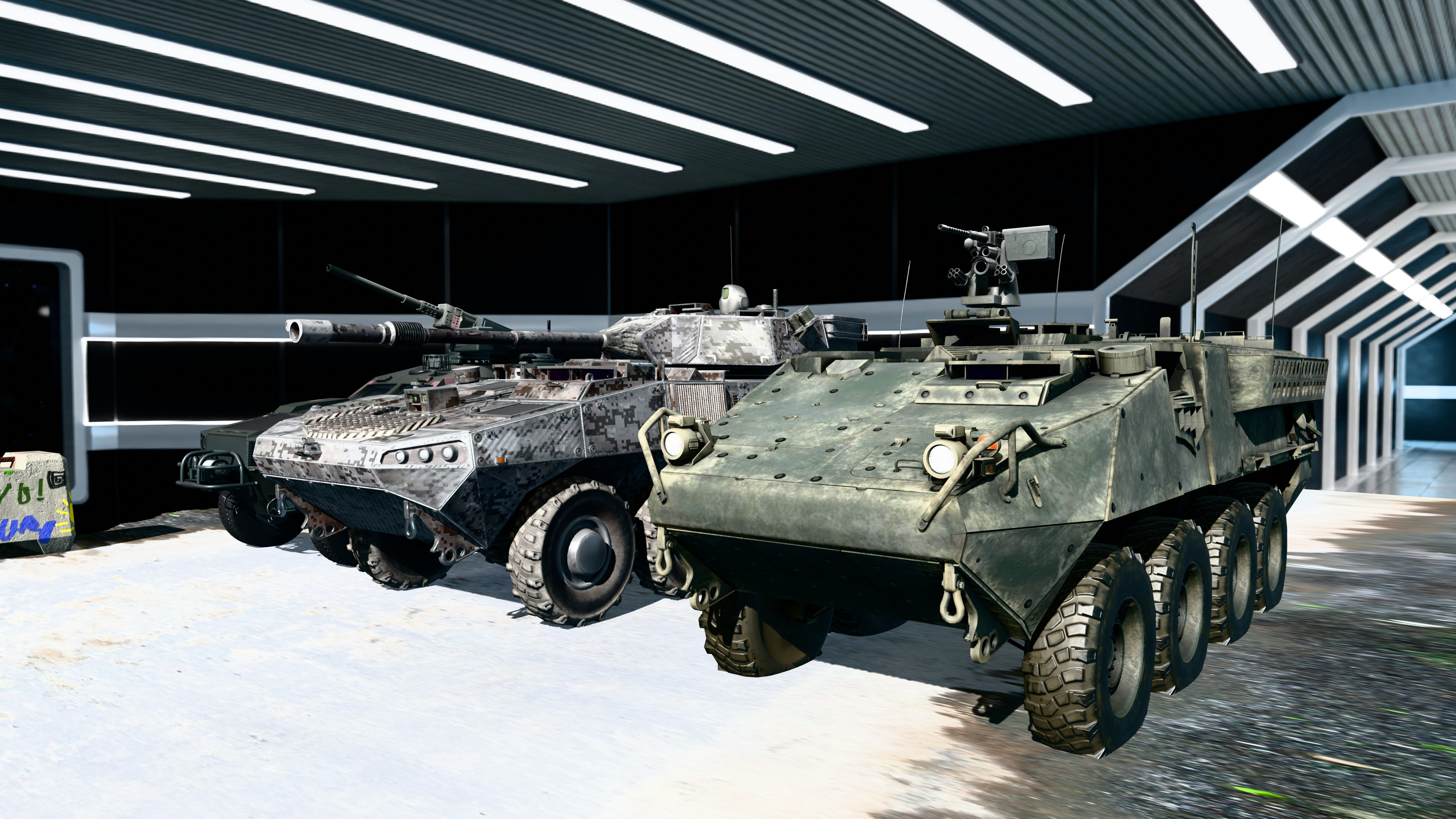 Military Vehicles Pack Tank 2 Armored Cars Game Ready 3D Models Low-poly 3D model_2