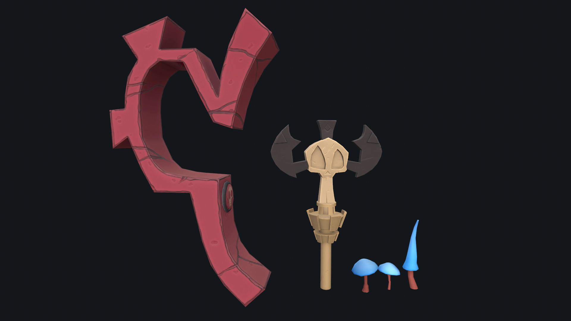 Stylized Pack environment Low-poly 3D model_15