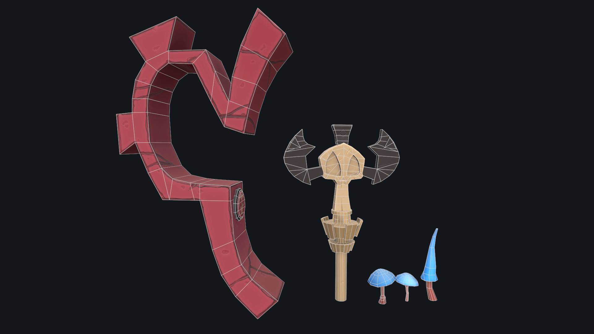 Stylized Pack environment Low-poly 3D model_16