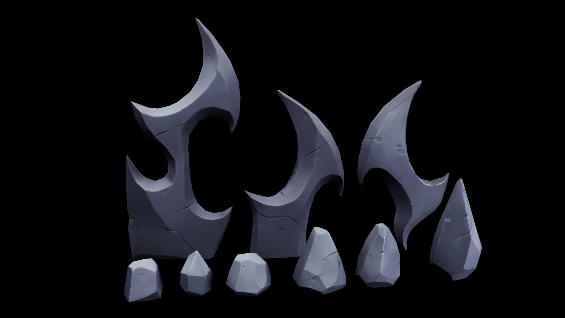 Stylized Pack environment Low-poly 3D model_18