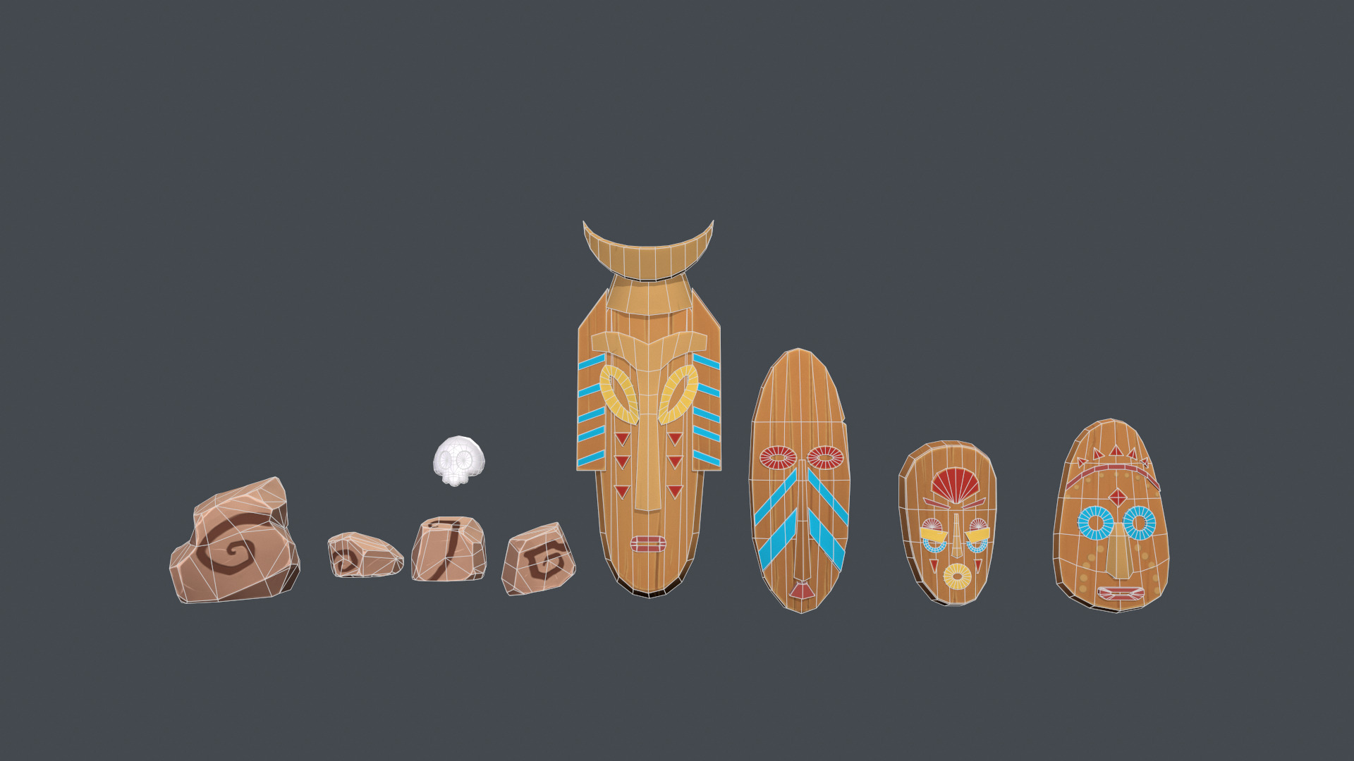 Stylized Pack environment Low-poly 3D model_6