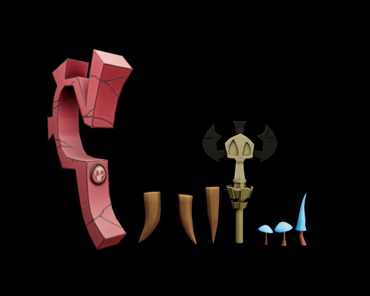 Stylized Pack environment Low-poly 3D model_14