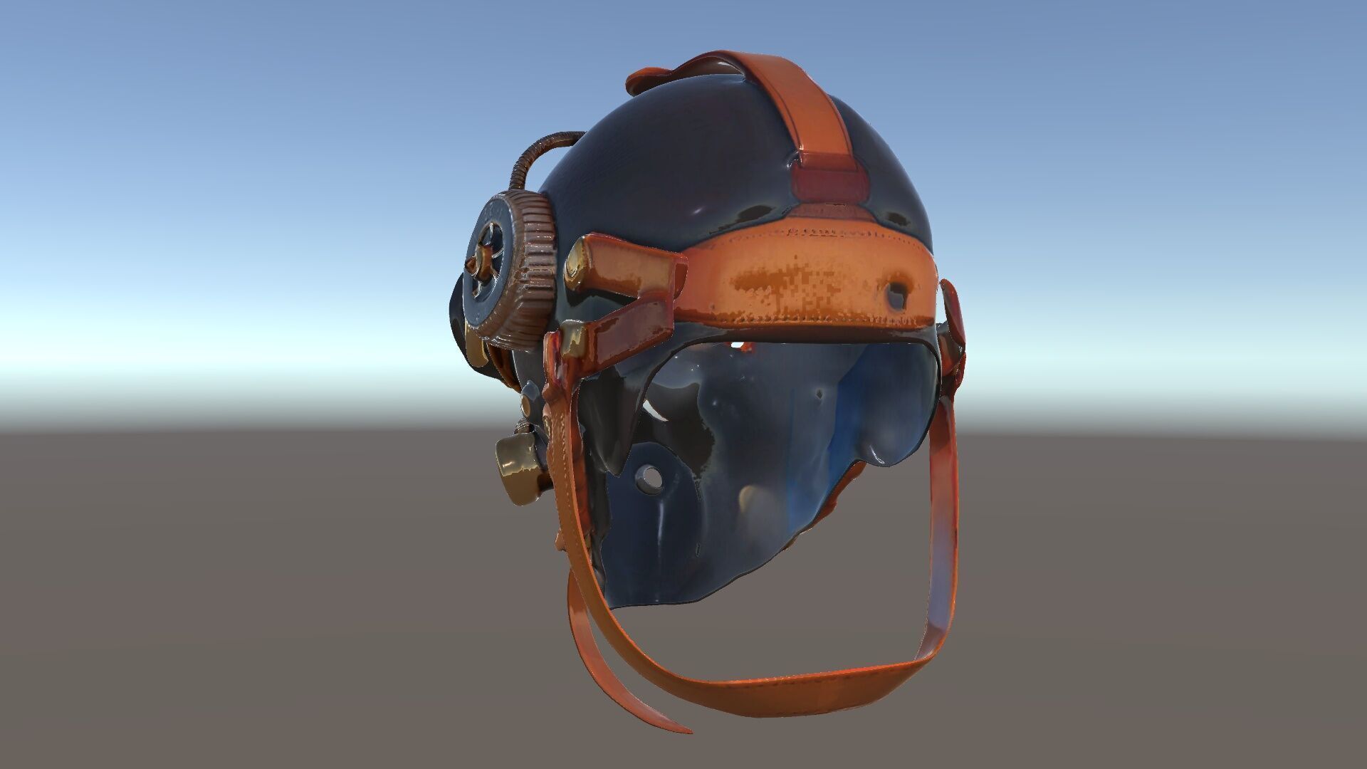 Steampunk Helmet Model Pack with Detailed Interiors Low-poly 3D model_5